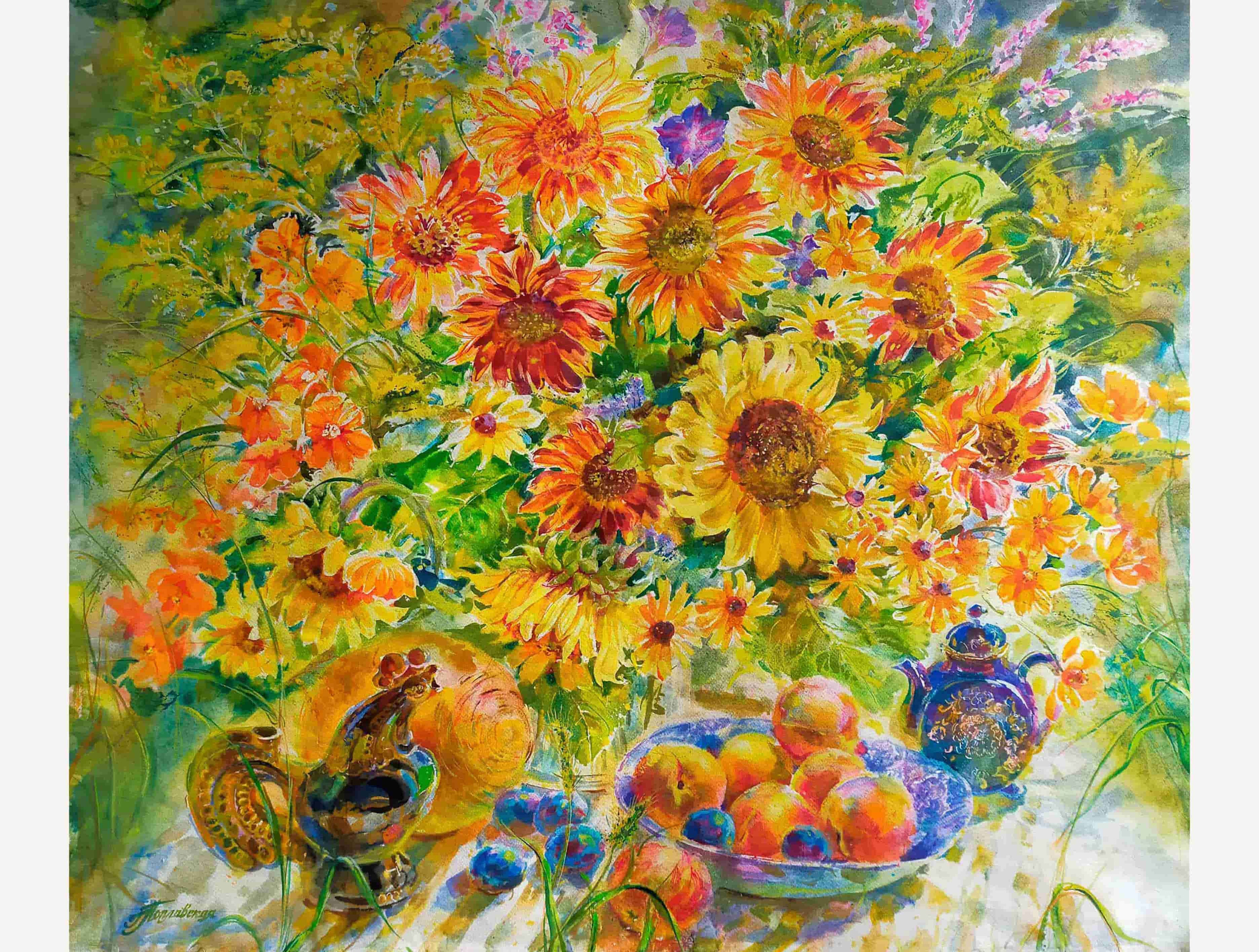 Летний натюрморт. Свет акварели Галины Поплавской