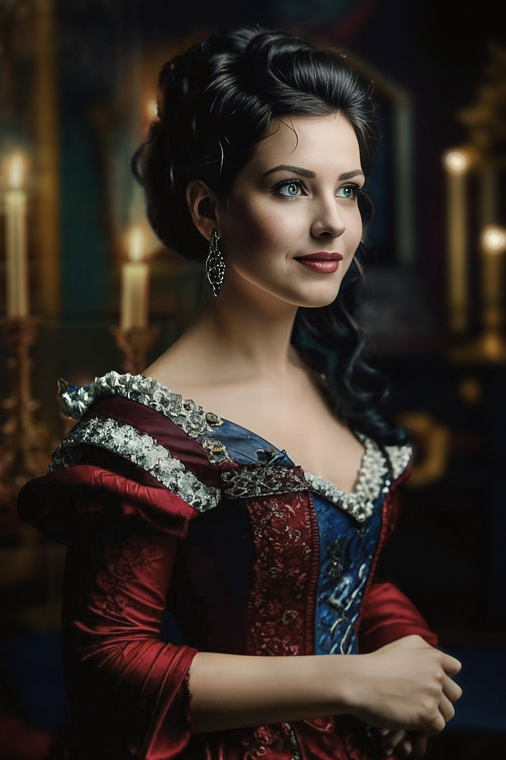 портрет девушки в викторианском стиле