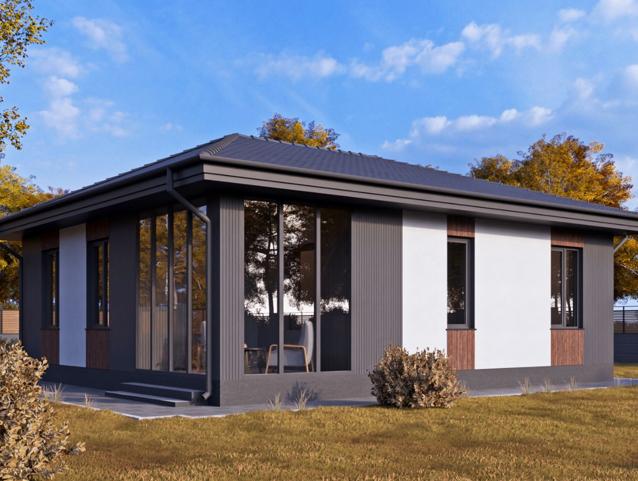 Дом из серии КомбиДом от ГК "БыстроДом"