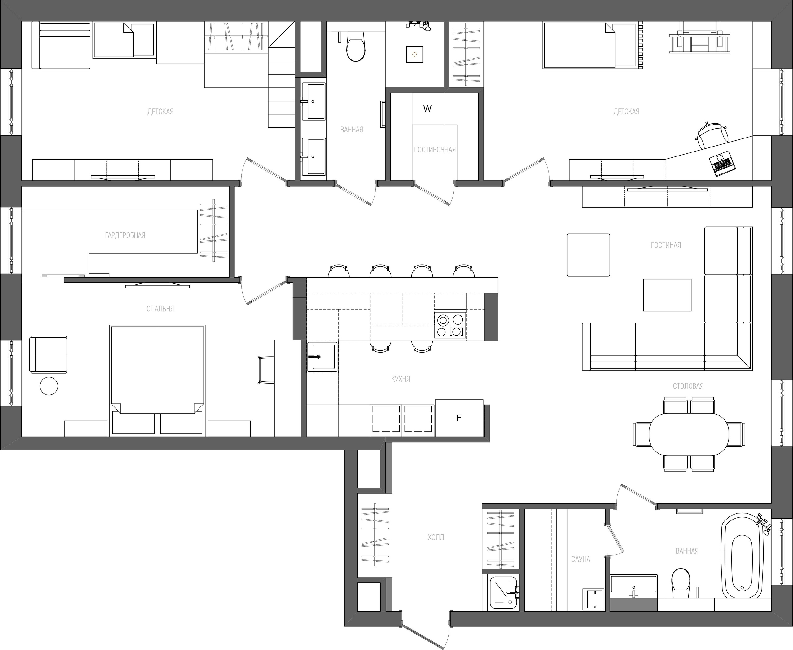 Проект EME. Дизайн интерьера в Новосибирске, Мире, Онлайн | Студия дизайна интерьера TWOREZ