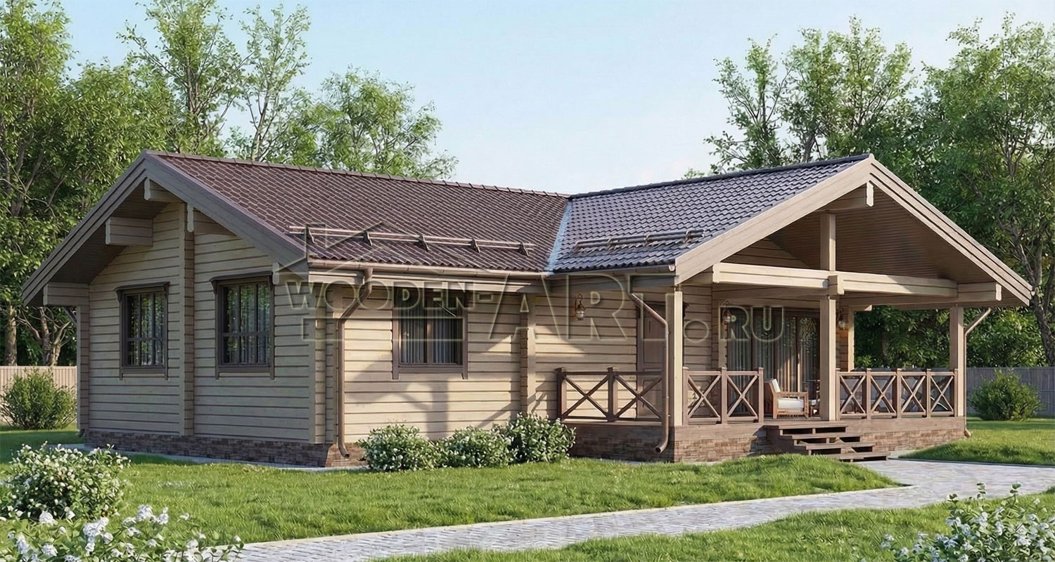 «Лесное» 144 кв. м. Проекты деревянных домов. Архитектор Ольга Мальцева