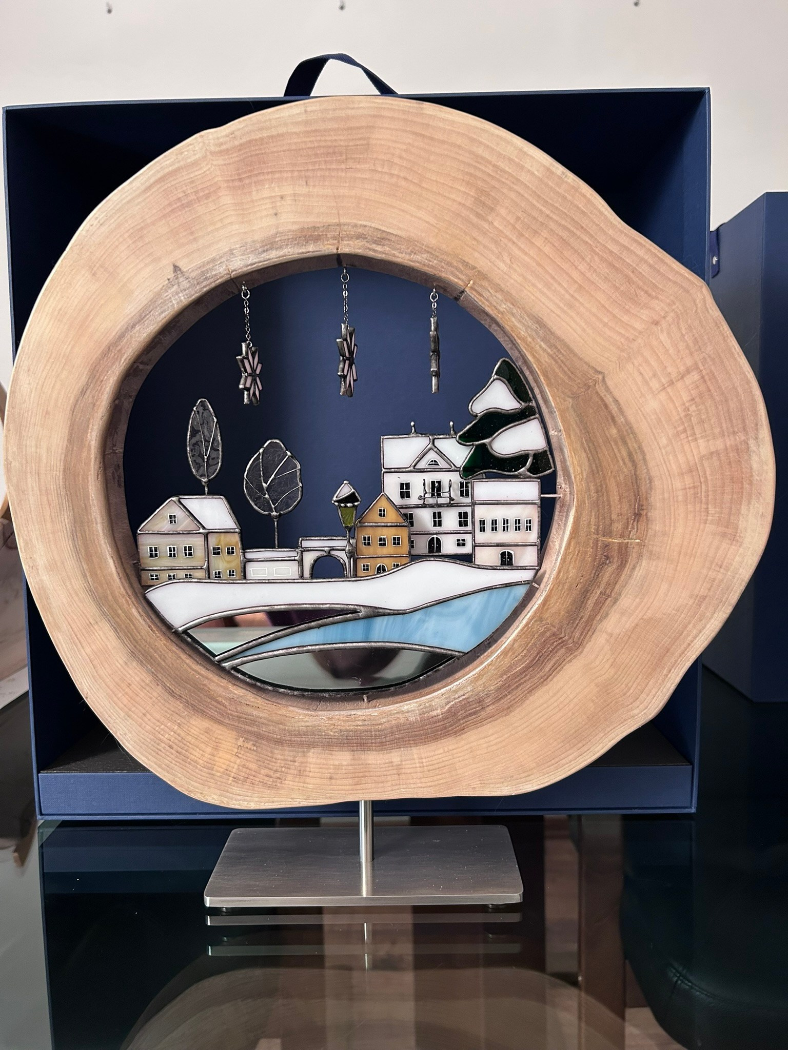 Настольная композиция "Зима в Троицком предместье Минска" 