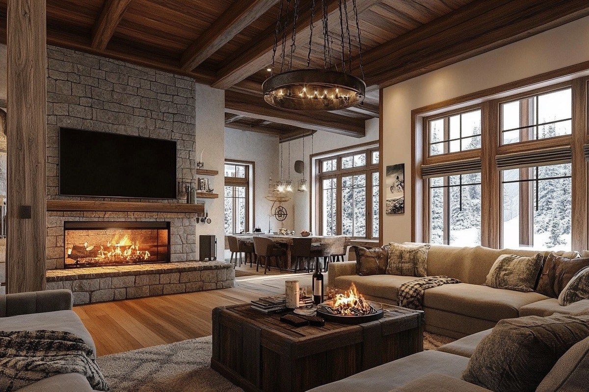 Интерьер в стиле рустик