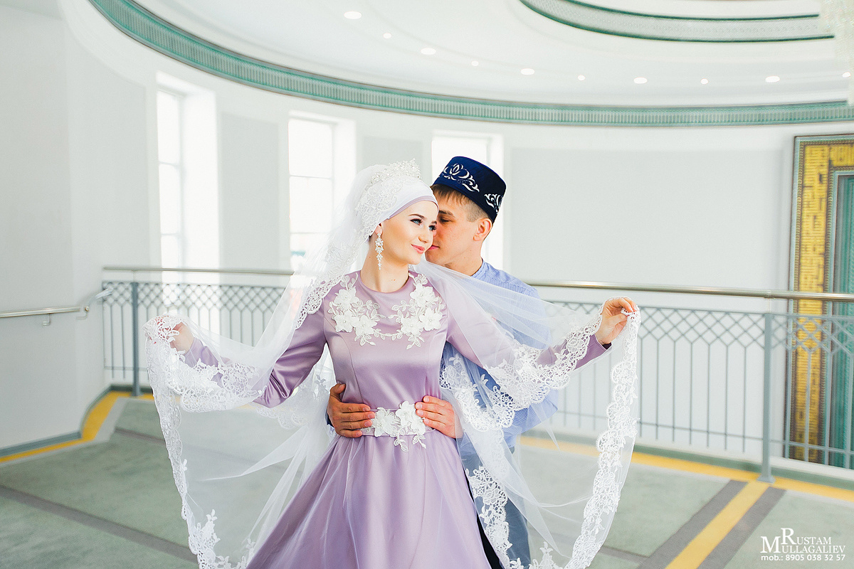 никах в мечете Ярдэм, мусульманская свадьба, платок на никах, фата на никах