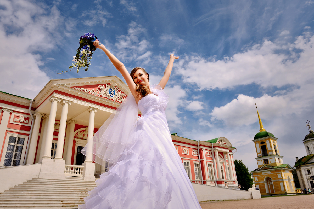 Свадебная фотосессия в усадьбе Кусково