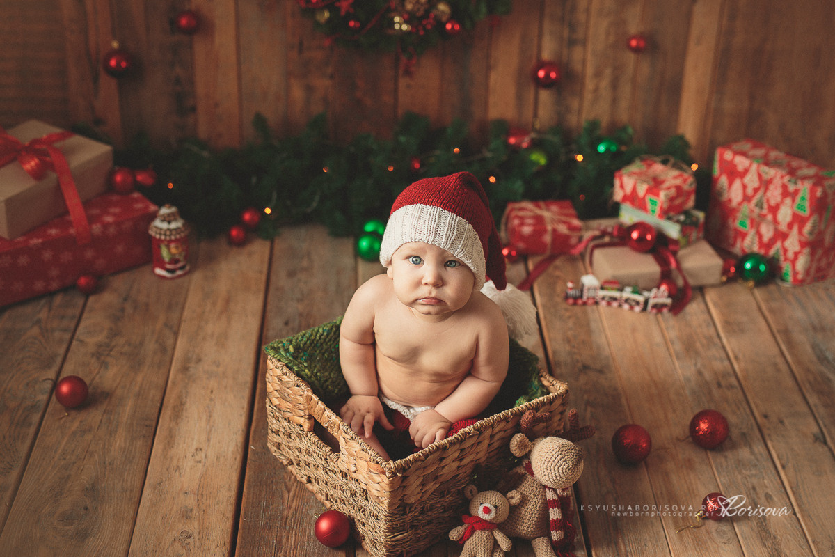 Новогодние открытки. Фотограф новорожденных в Магнитогорске Ксюша Борисова
