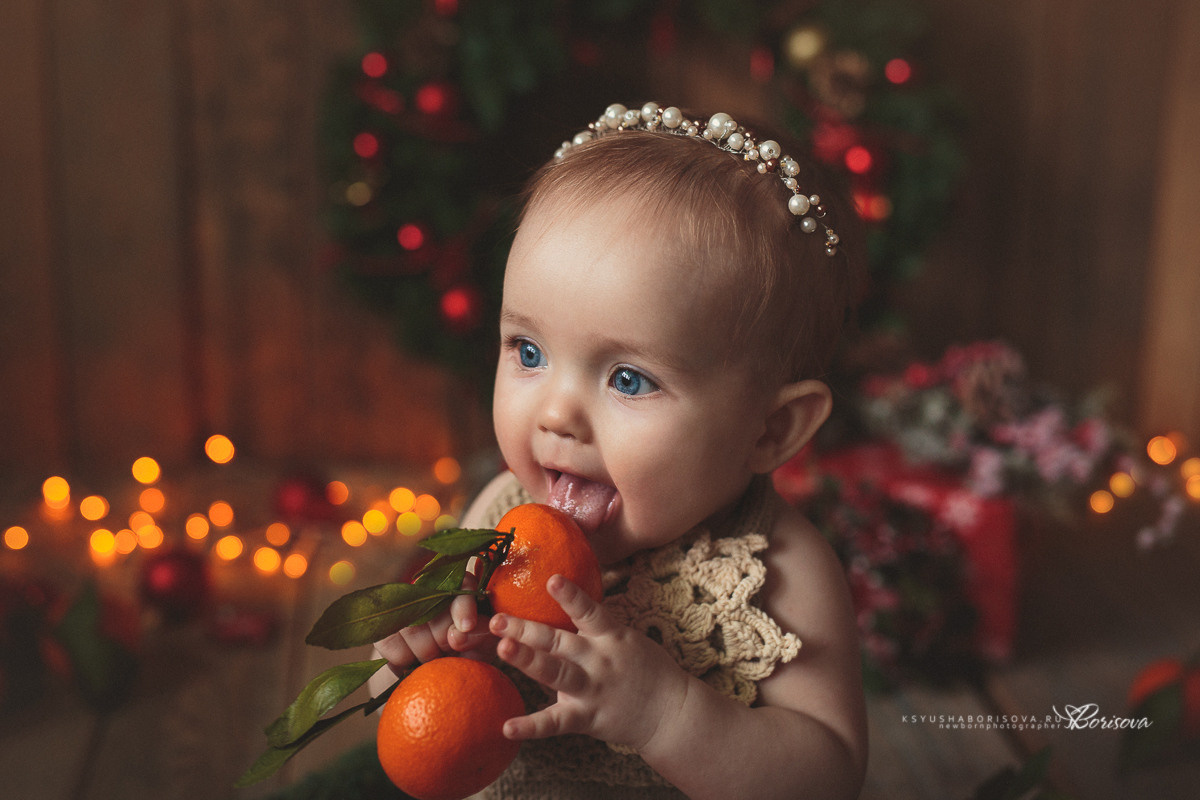 Новогодние открытки. Фотограф новорожденных в Магнитогорске Ксюша Борисова