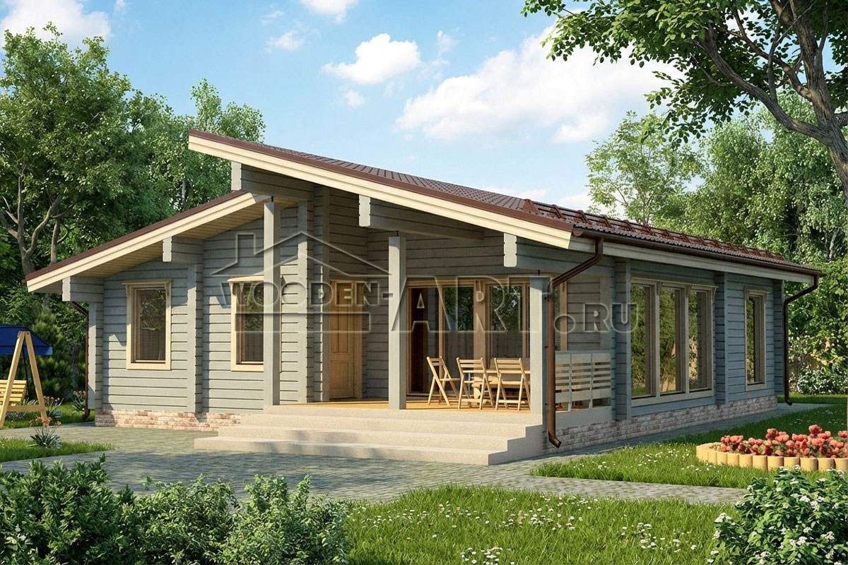 «Таруса» 121 кв. м. Проекты деревянных домов