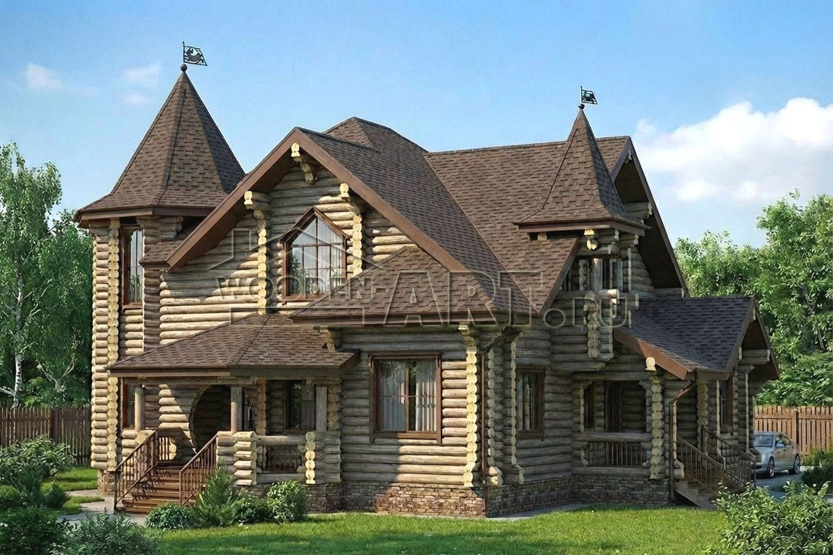 «Замок» 352 кв. м. Проекты деревянных домов