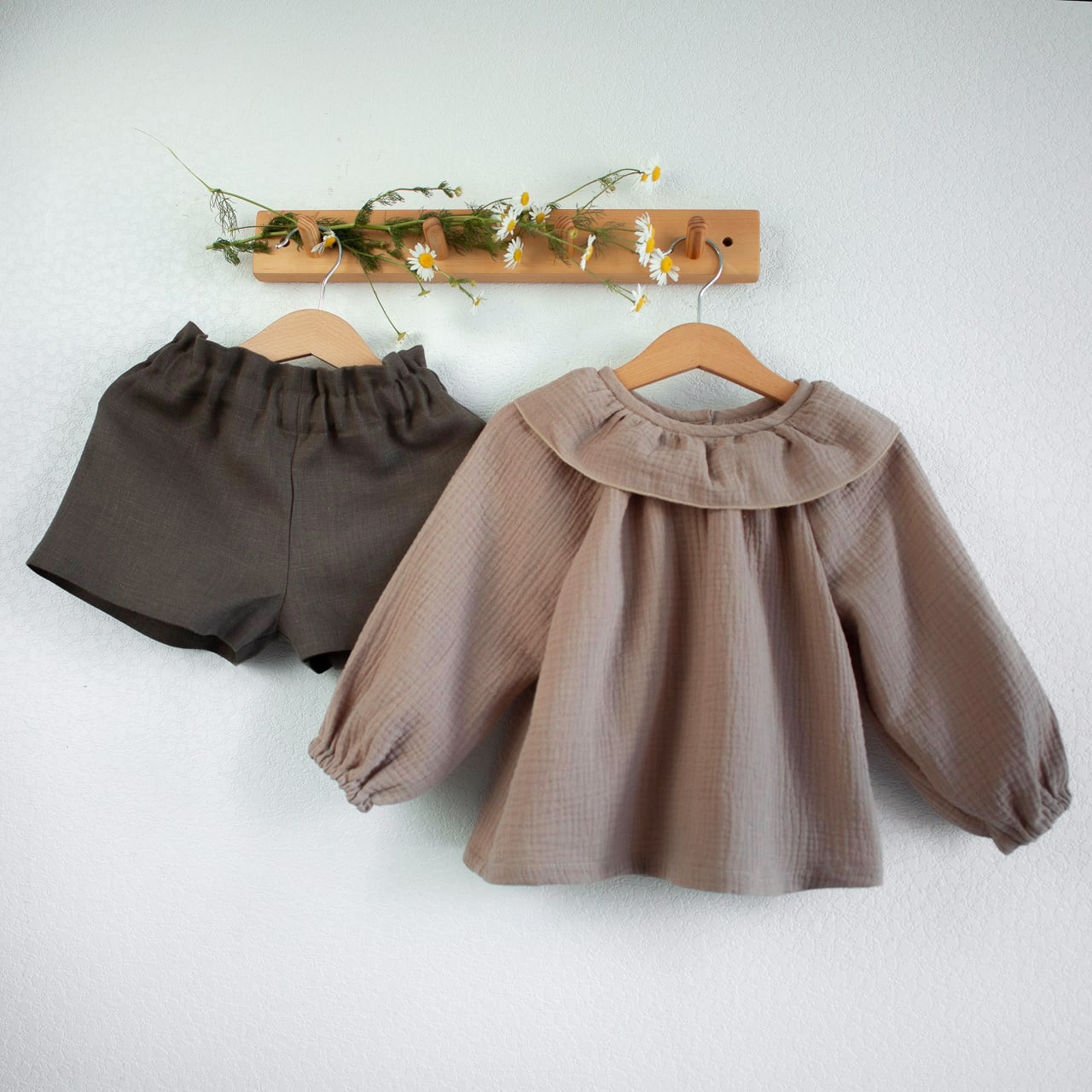 040 Шорты для девочки. Эко-одежда для детей