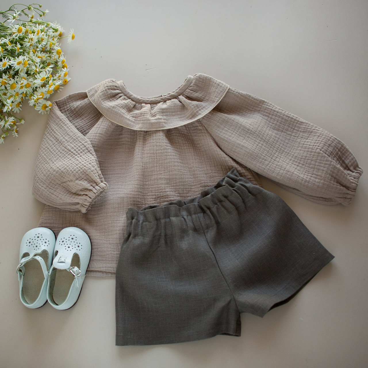 040 Шорты для девочки. Эко-одежда для детей