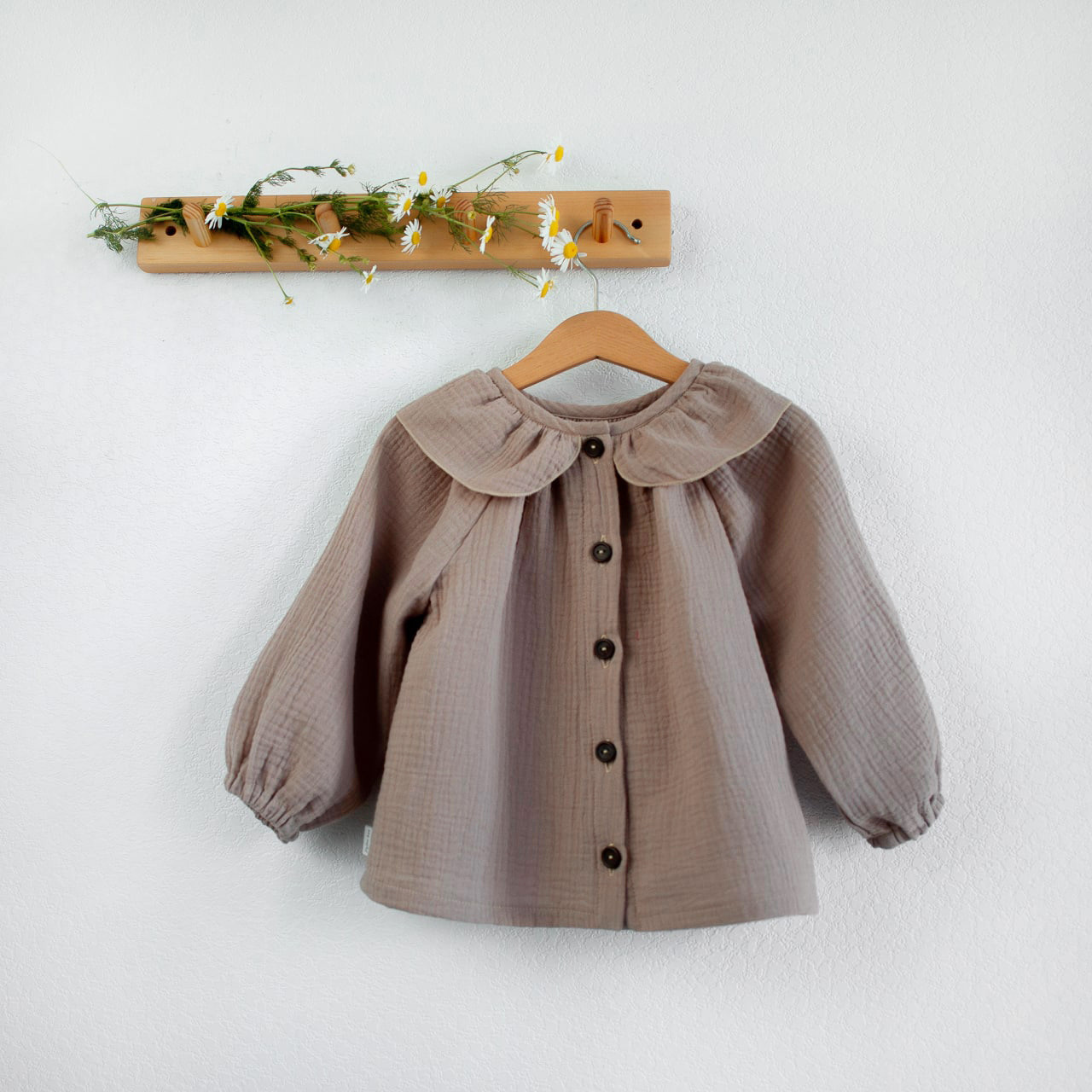 039 Блузка с воланом. Эко-одежда для детей