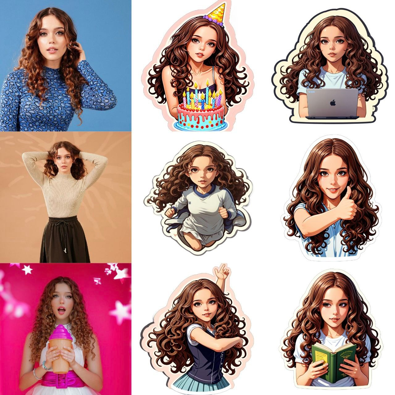 Custom social media stickers from photos – Unique, personalized stickers made from your photos for Instagram, Telegram, and more.