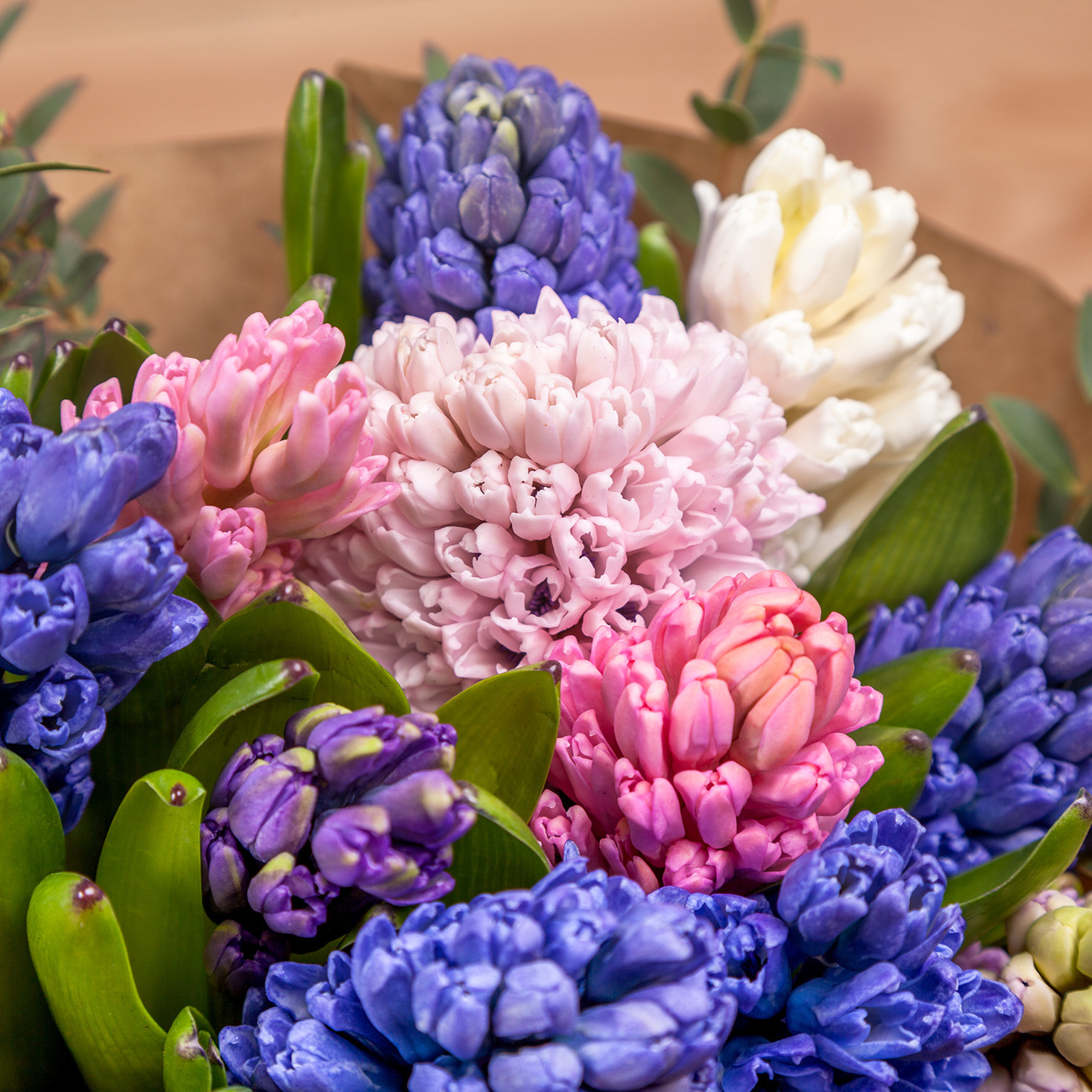 8 марта букет из гиацинтов. Флорист Маргарита Гладкова