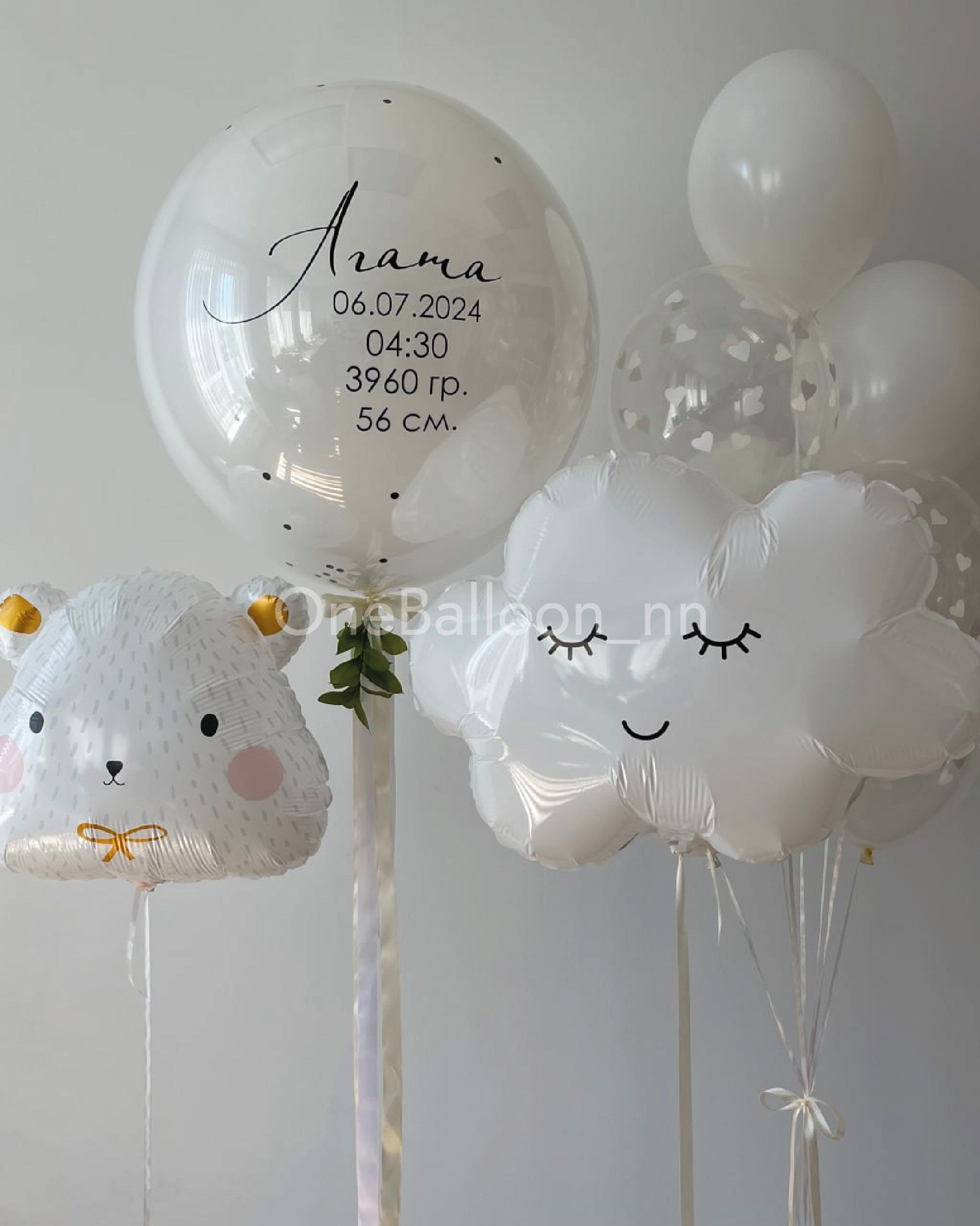 Шарики шары на выписку из роддома для девочек. One Balloon Воздушные и гелиевые шары Фотозоны Нижний Новгород