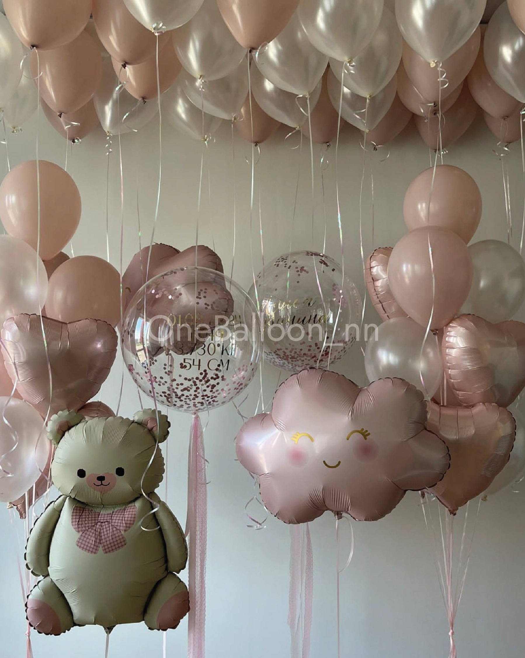 Шарики шары на выписку из роддома для девочек. One Balloon Воздушные и гелиевые шары Фотозоны Нижний Новгород