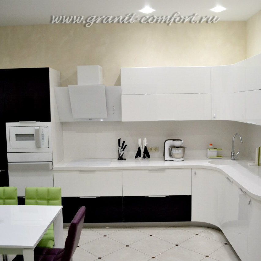 Белая кухонная столешница