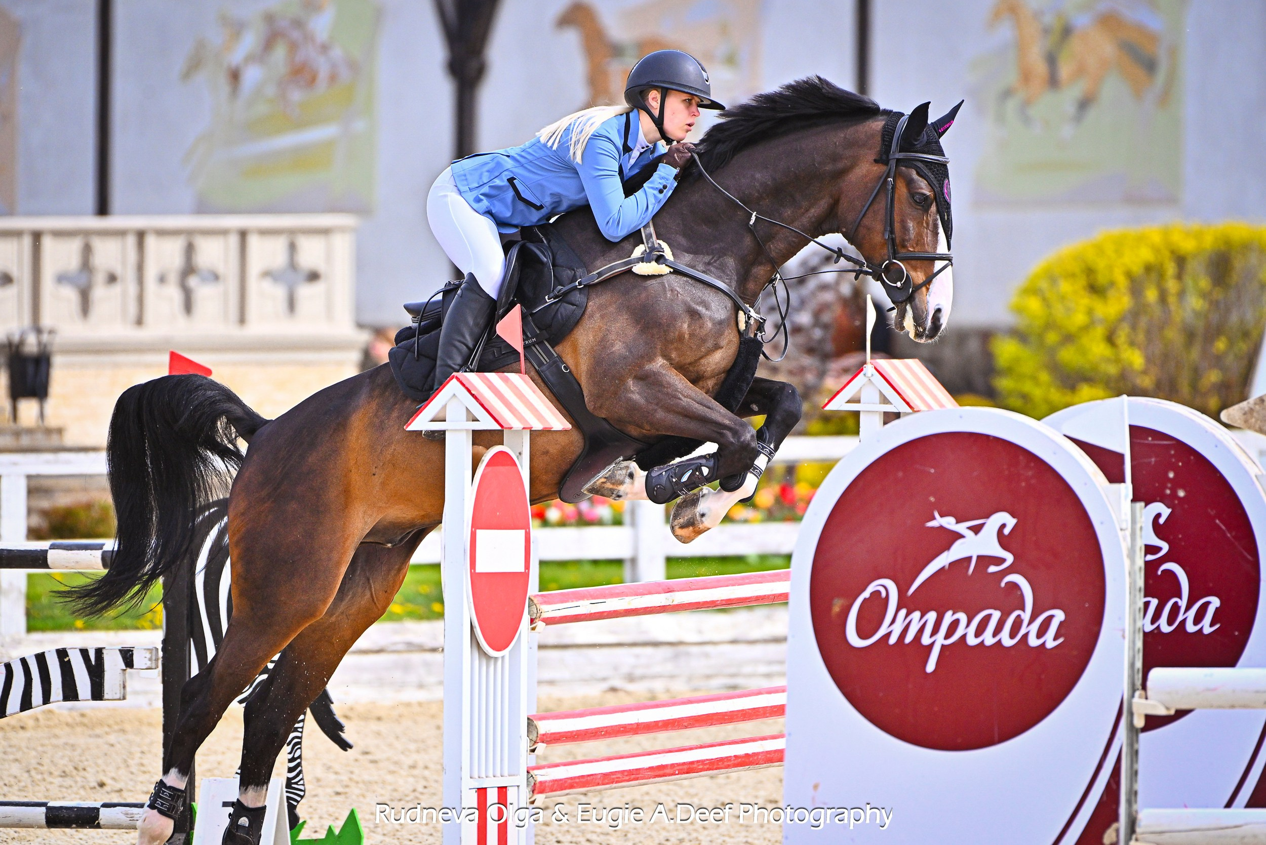 Открытые соревнования на Кубок КСК «Отрада» по конкуру (1). ТУРНИРНАЯ КОННАЯ ФОТОГРАФИЯ, Руднева Ольга и Евгений Адеев