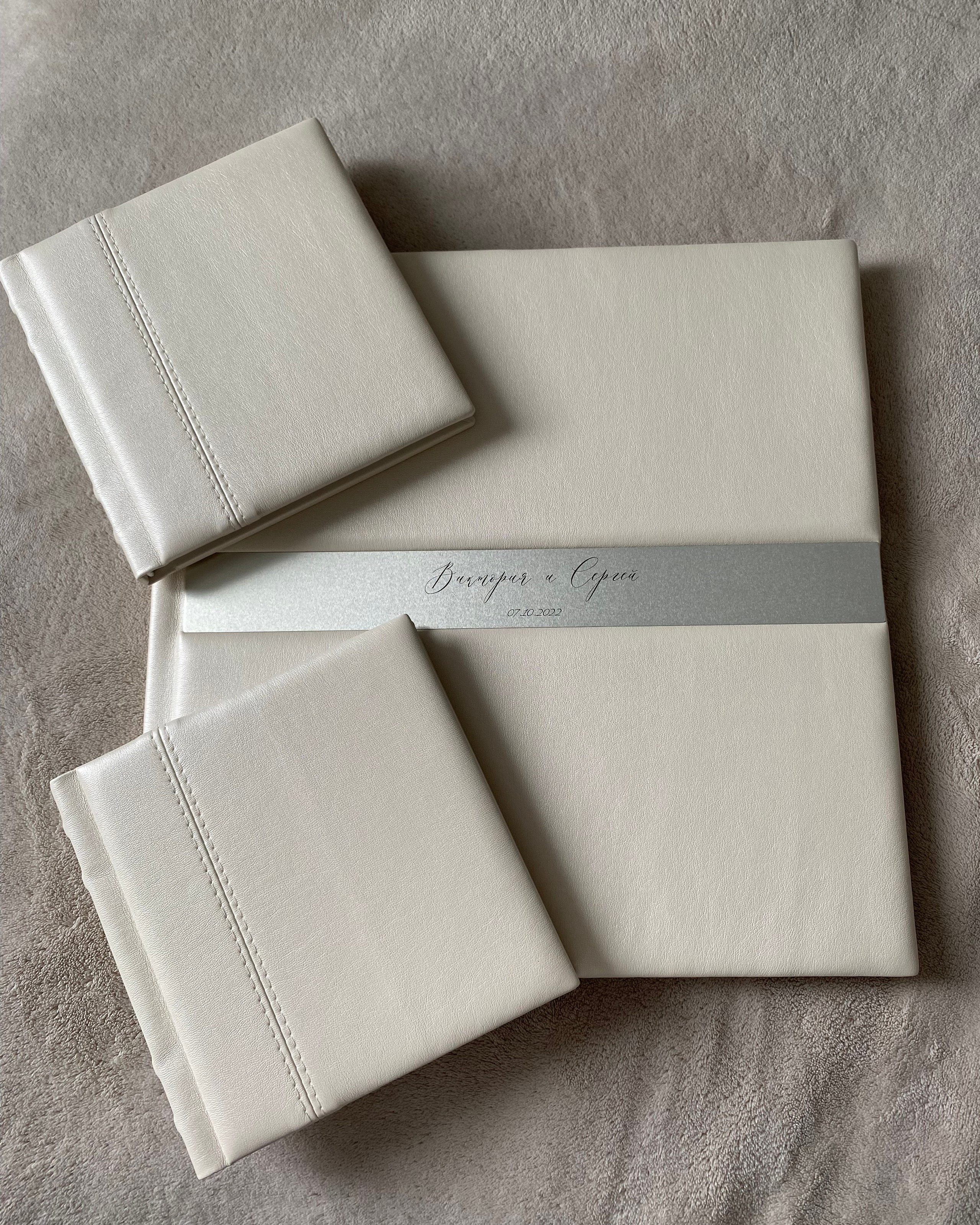 Свадебная большая фотокнига перламутрового оттенка из искусственной кожи с металлической вставкой с именами пары и альбомы для родителей из искусственной кожи