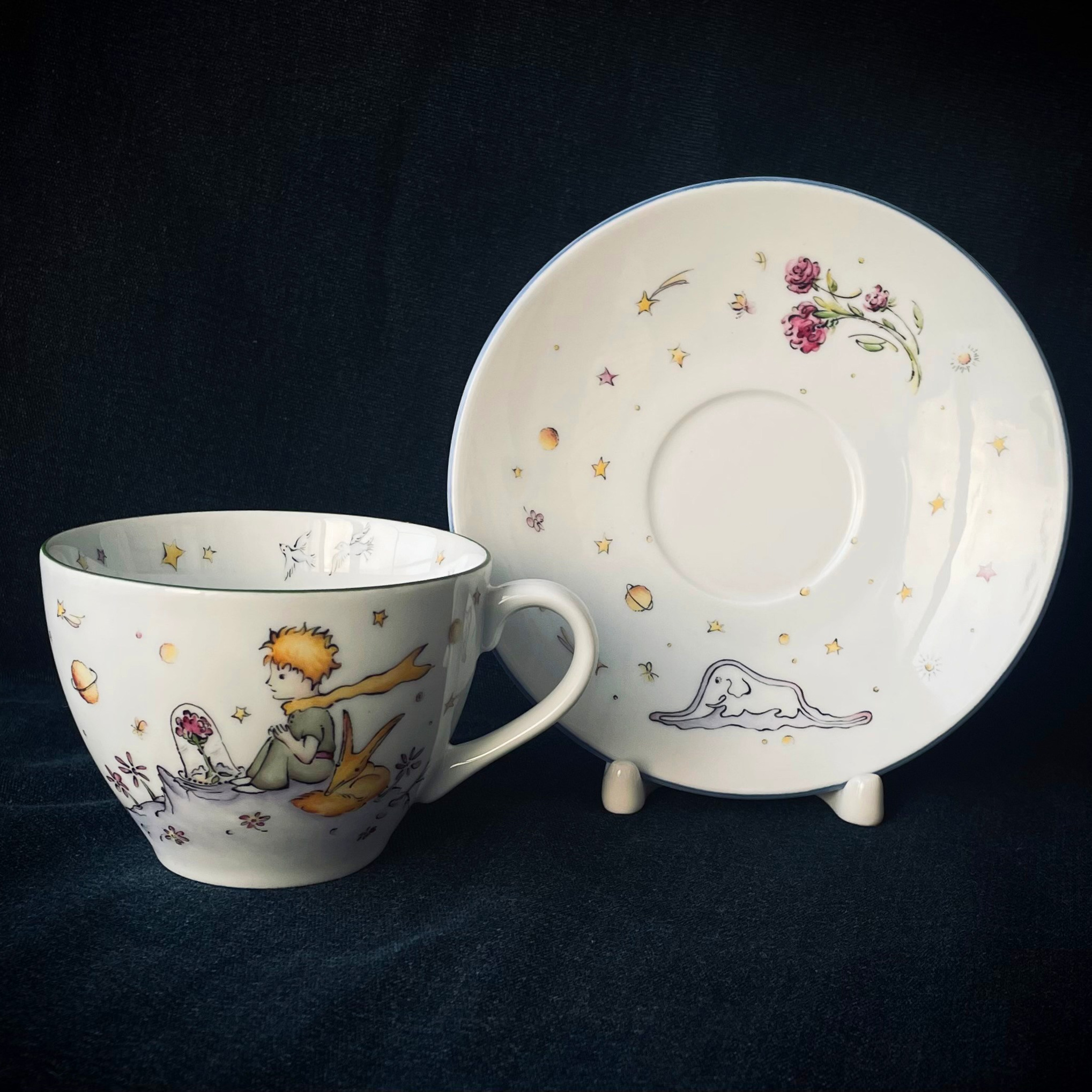 Чайная пара «Маленький принц». Роспись фарфора на заказ в Санкт-Петербурге