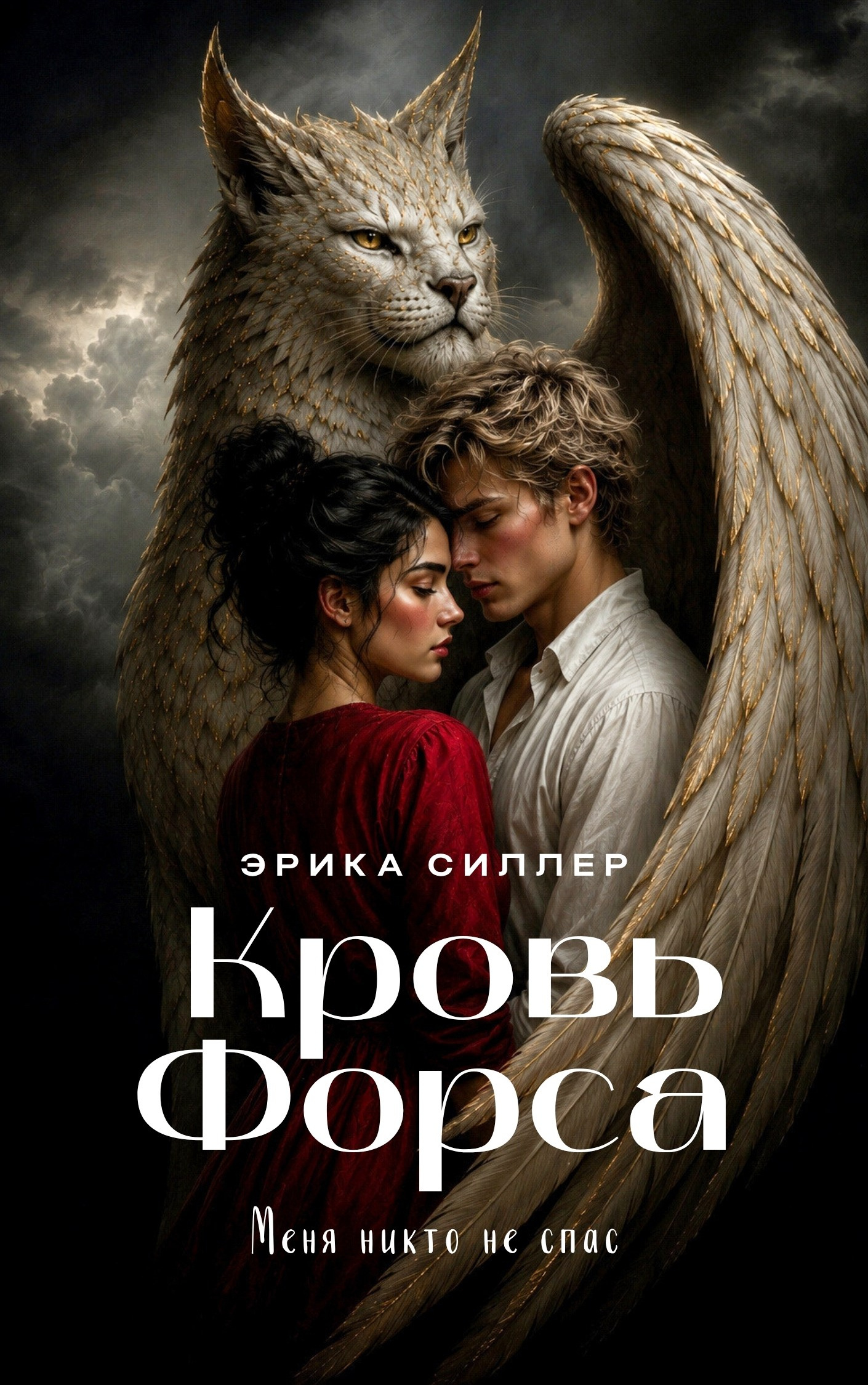 Обложка книги «Кровь Форса», Эрика Силлер. Темная романтика о пленнице и принце. Мираэль Эйборн и Дариан Форс. Любовное фэнтези.