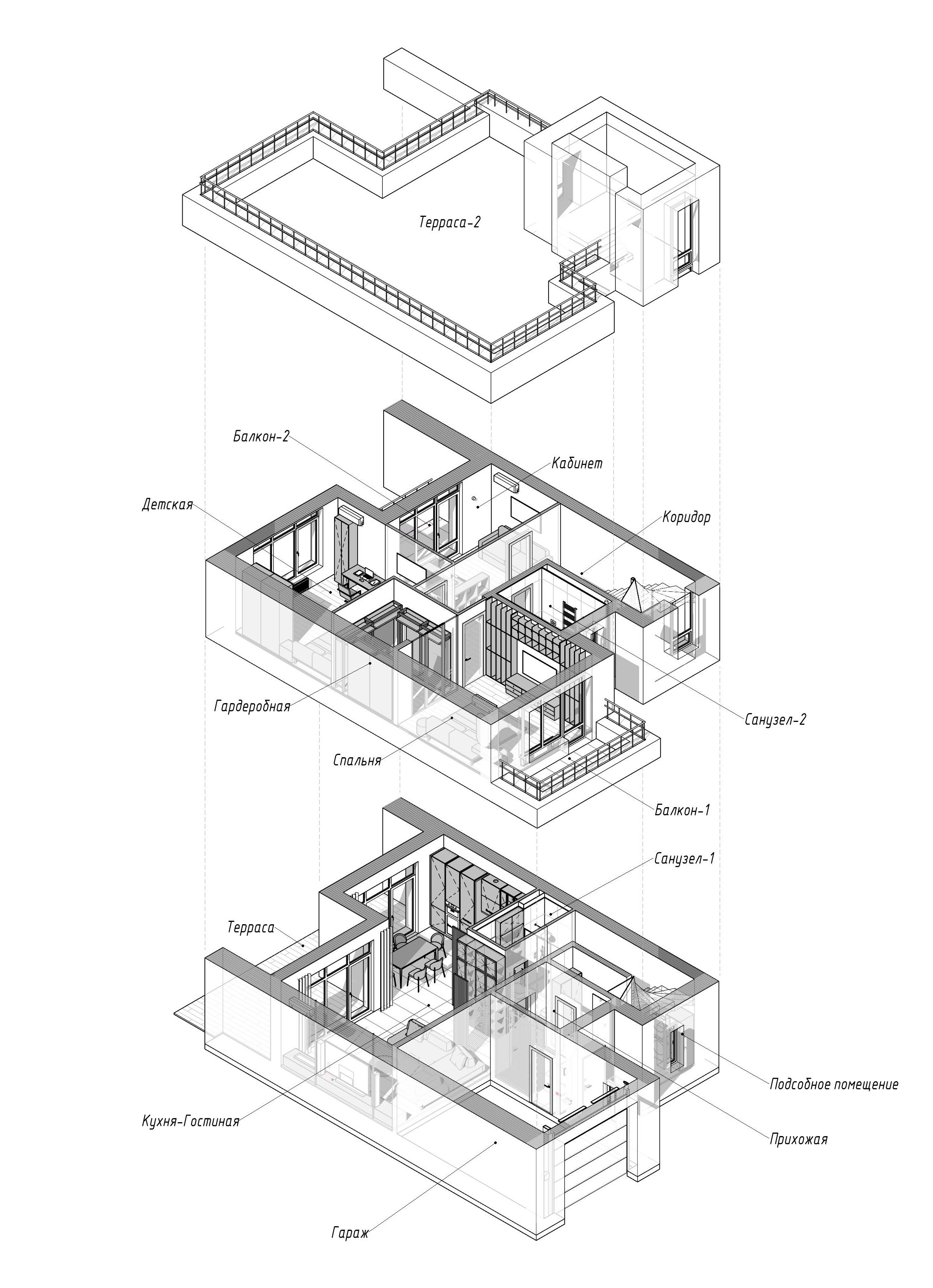Таунхаус Лазо 69. Архитектурно-дизайнерское бюро ROOMS