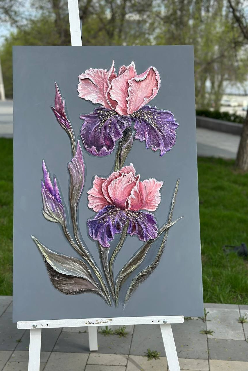 ИРИСЫ 52.000 RUB. Купить premium art, интерьерные картины в интернет-магазине MONA