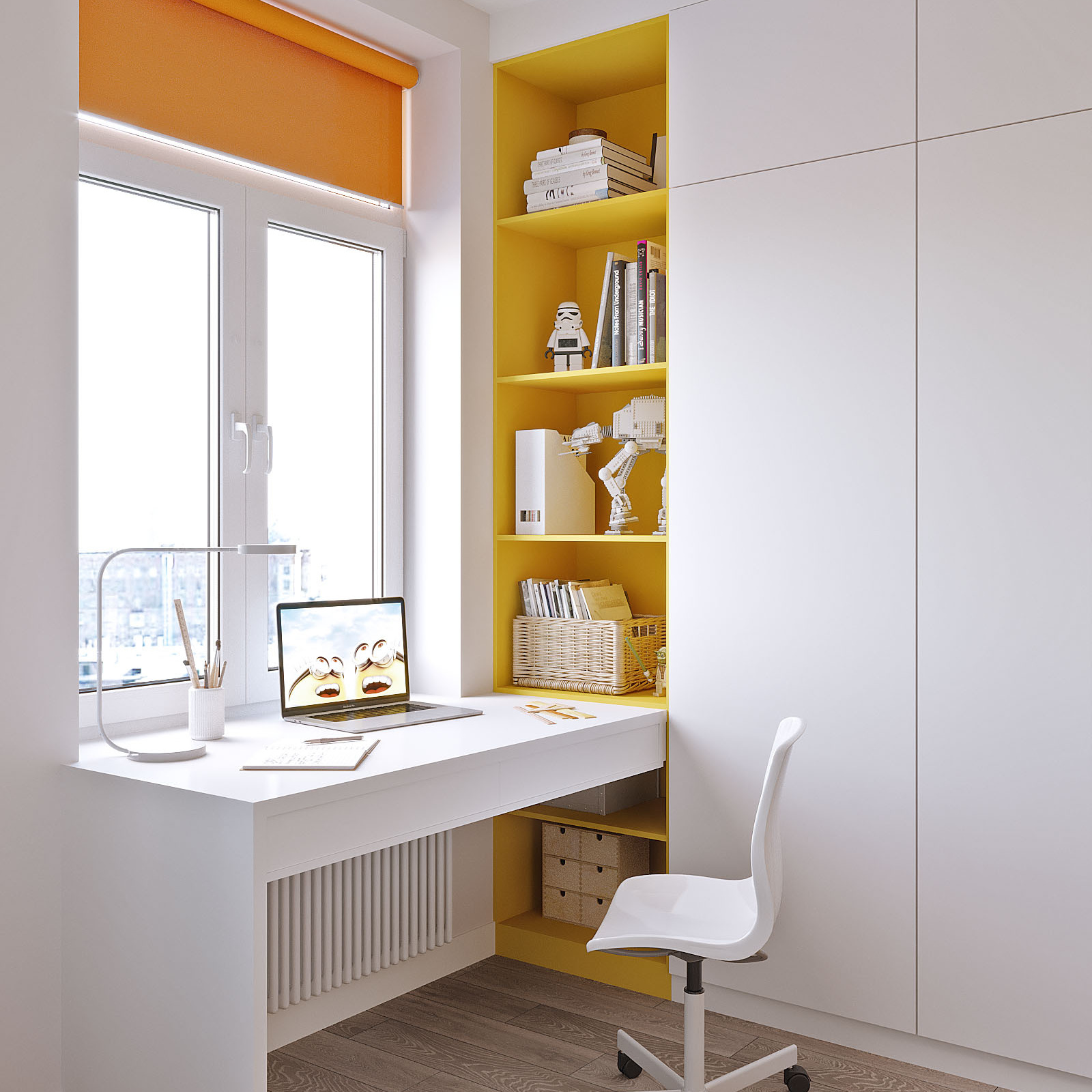 Дизайн-проект рабочей зоны для школьника