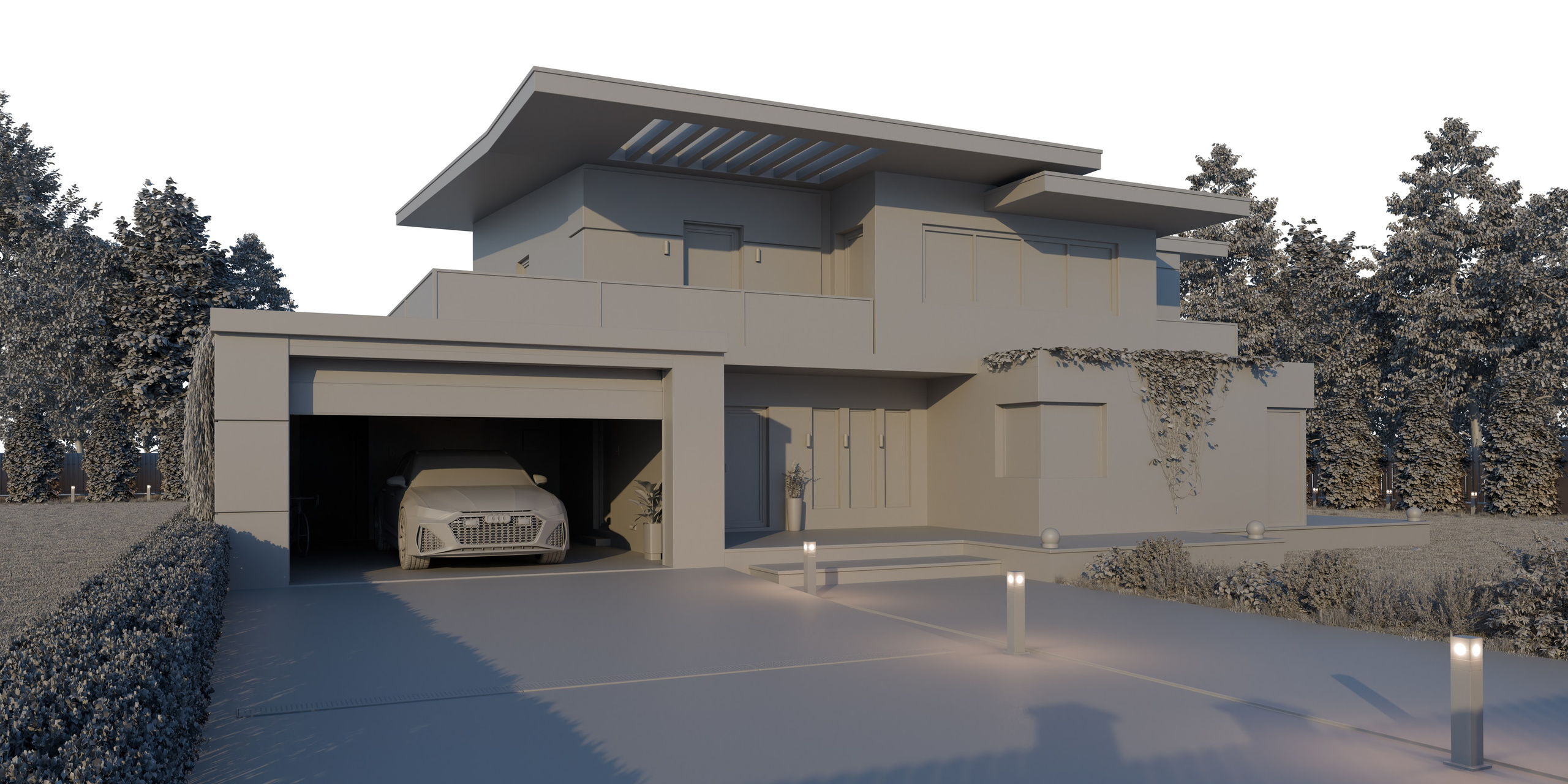 The village house. Архитектурная визуализация