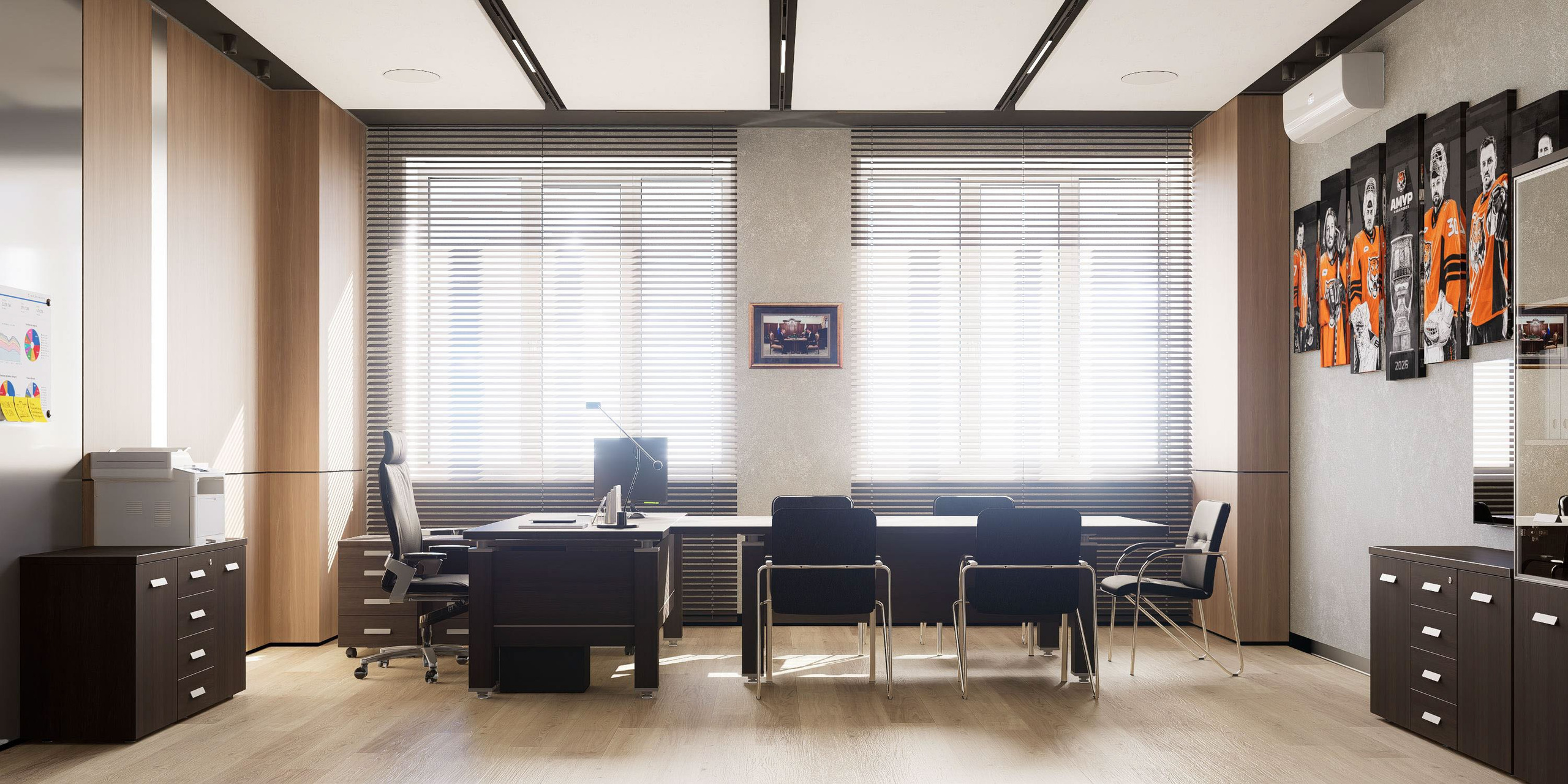 ХК «Амурские тигры» Кабинет директора. Архитектурно-дизайнерское бюро ROOMS