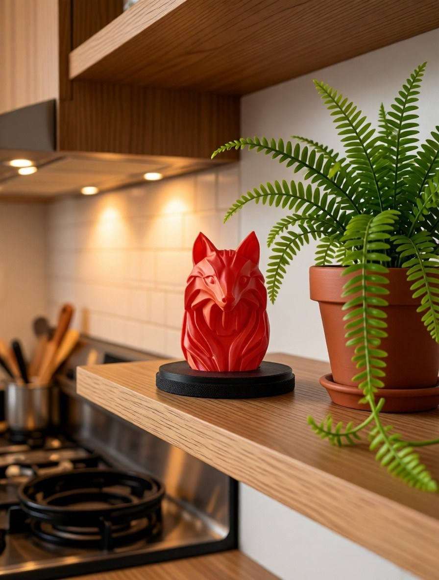 Статуэтка лиса оберег на кухне, символ защиты и уюта от Joker-Studio..