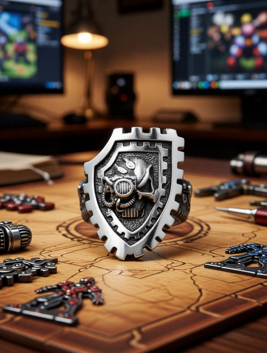 Металлическое кольцо Adeptus Mechanicus - Символ преданности Омниссии