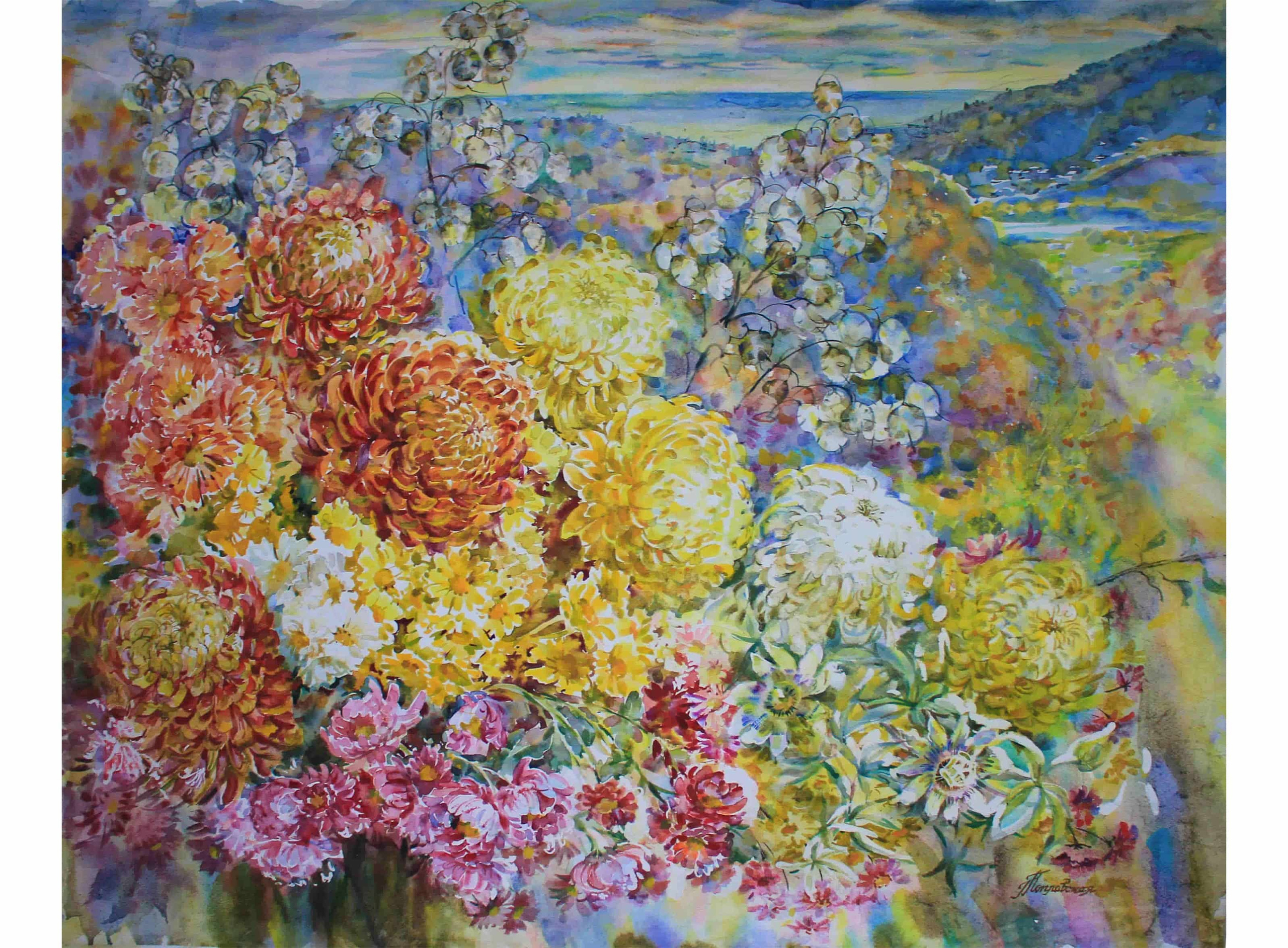 Цветы акварелью: тюльпаны, сирень, подснежники, розы, подсолнухи. Свет акварели Галины Поплавской