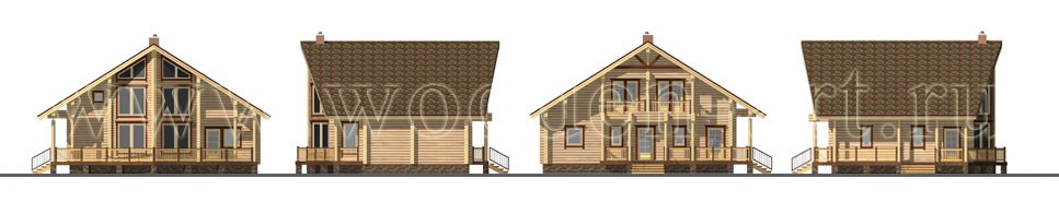 «Парус» 255 кв. м. Проекты деревянных домов