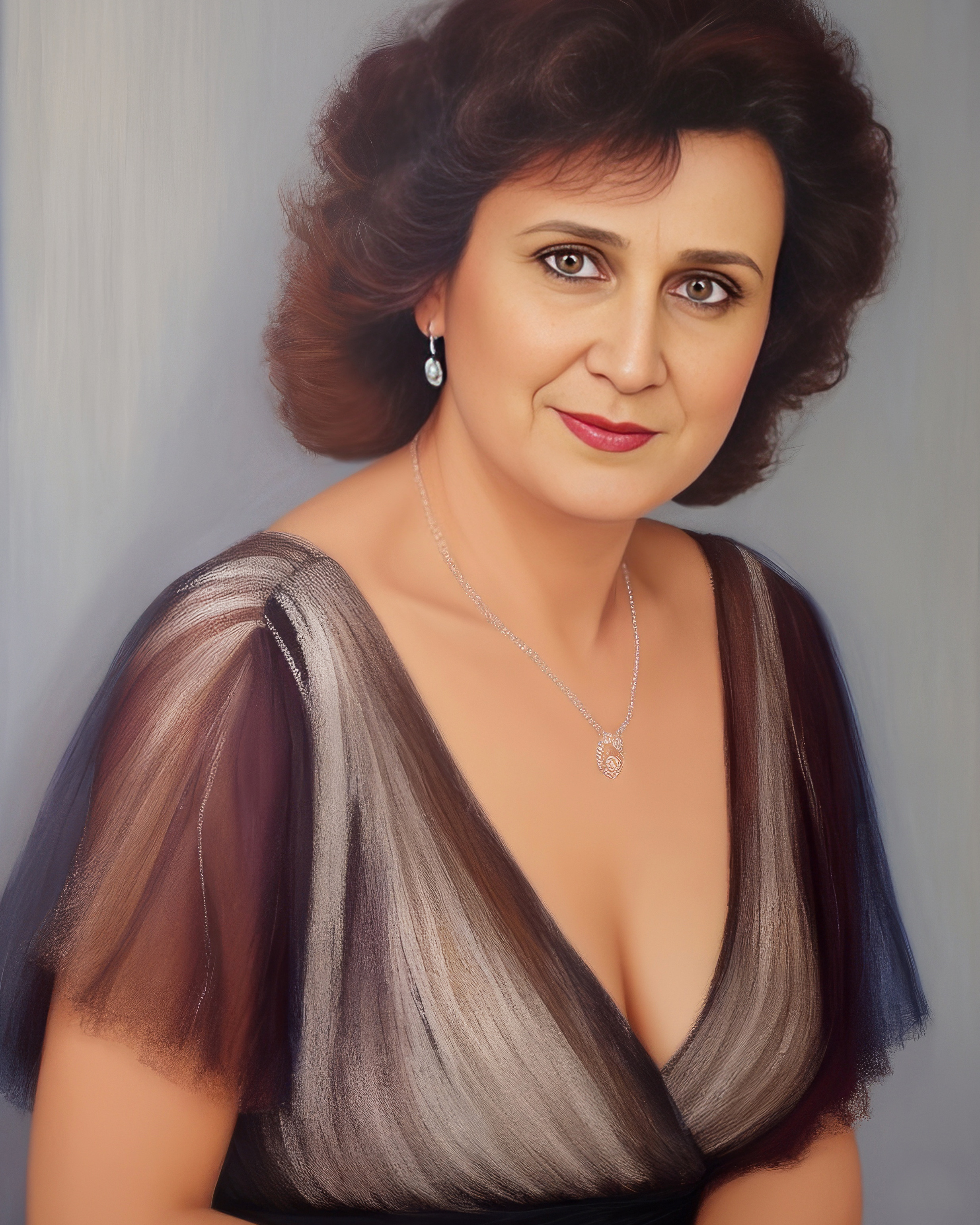 женский нейро портрет маслом