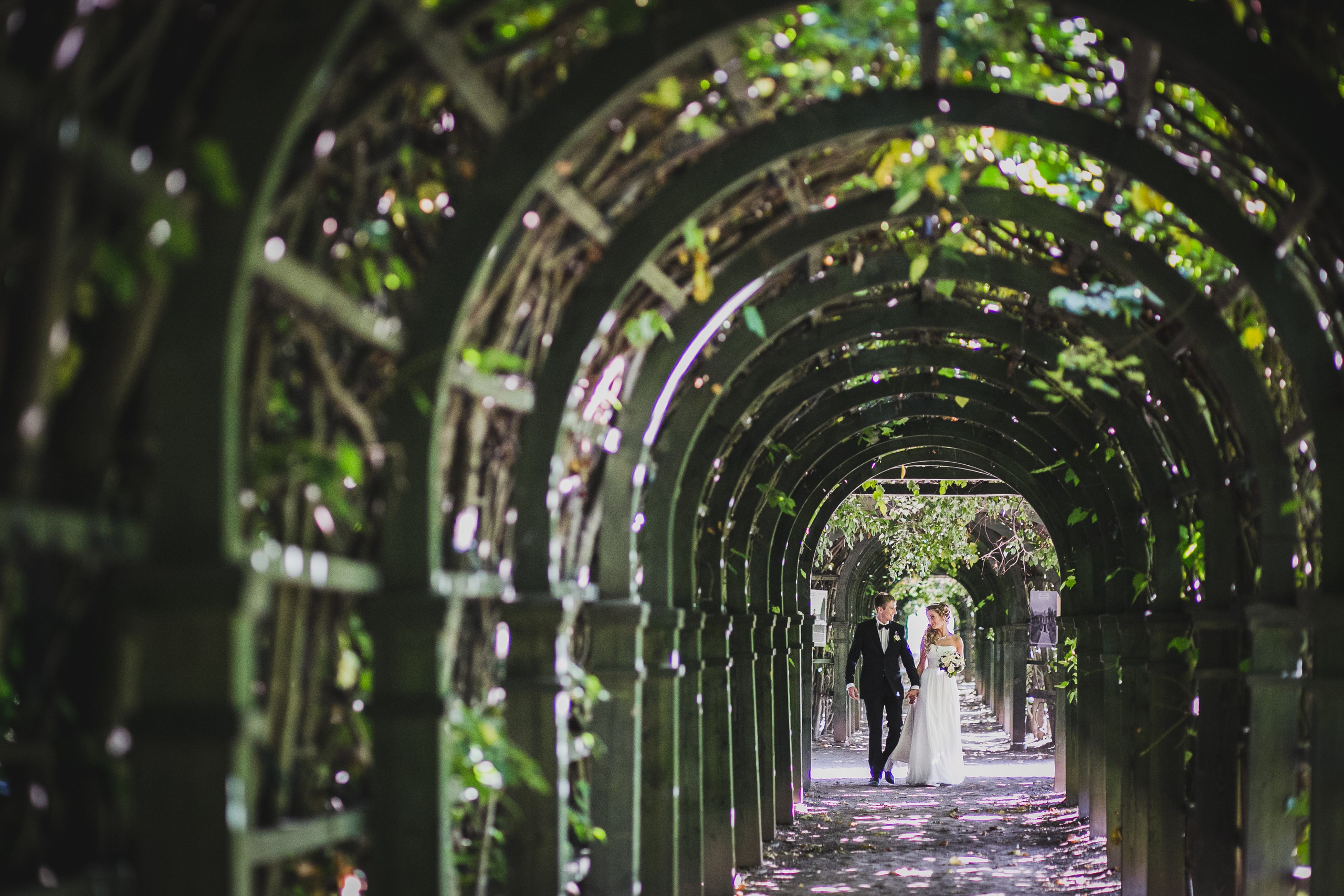 Фото на свадьбе молодых в арке усадьбы "Кусково", забронировать дату съёмки свадьбы можно можно на сайте онлайн
