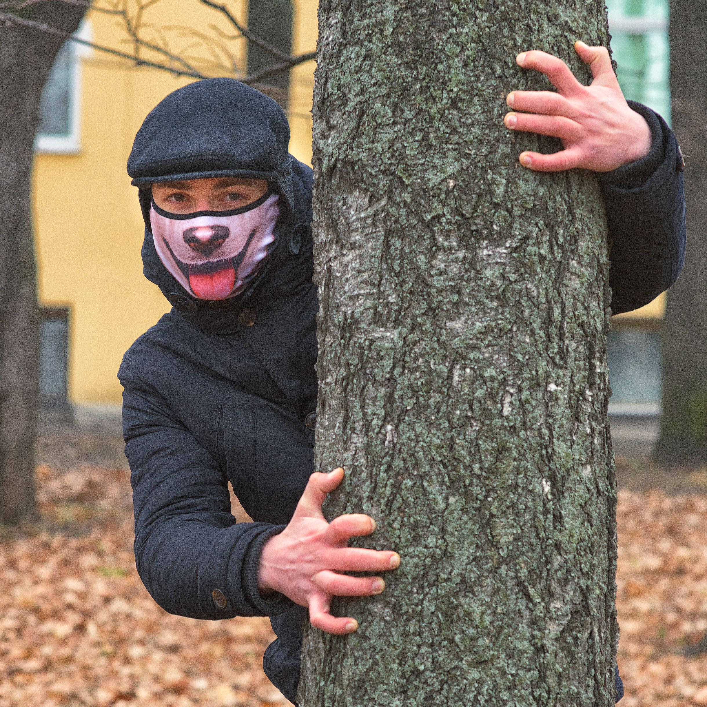 Портрет хулигана в маске