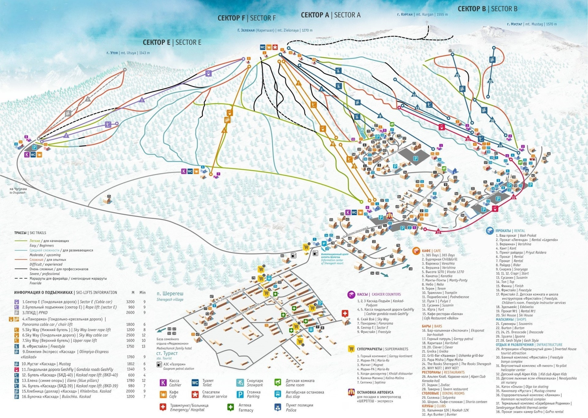 Шерегеш (Кемеровская область, Алтайские горы). Организация активного отдыха. Горнолыжные туры. Сплавы