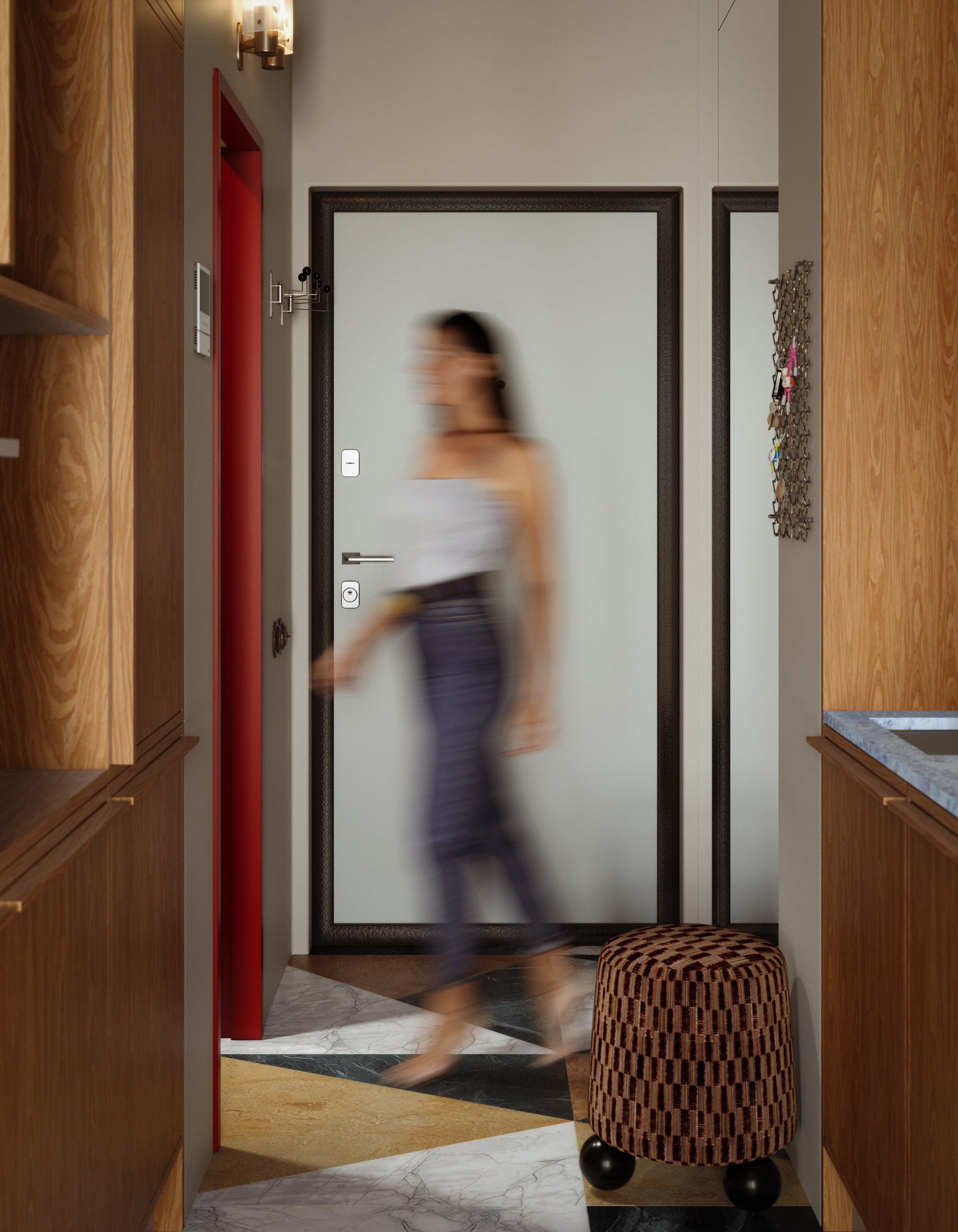 Interior design project of modern studio apartment (residential complex Sreda na Lobachevskogo). KSYUSCHENKA — Interior design practice