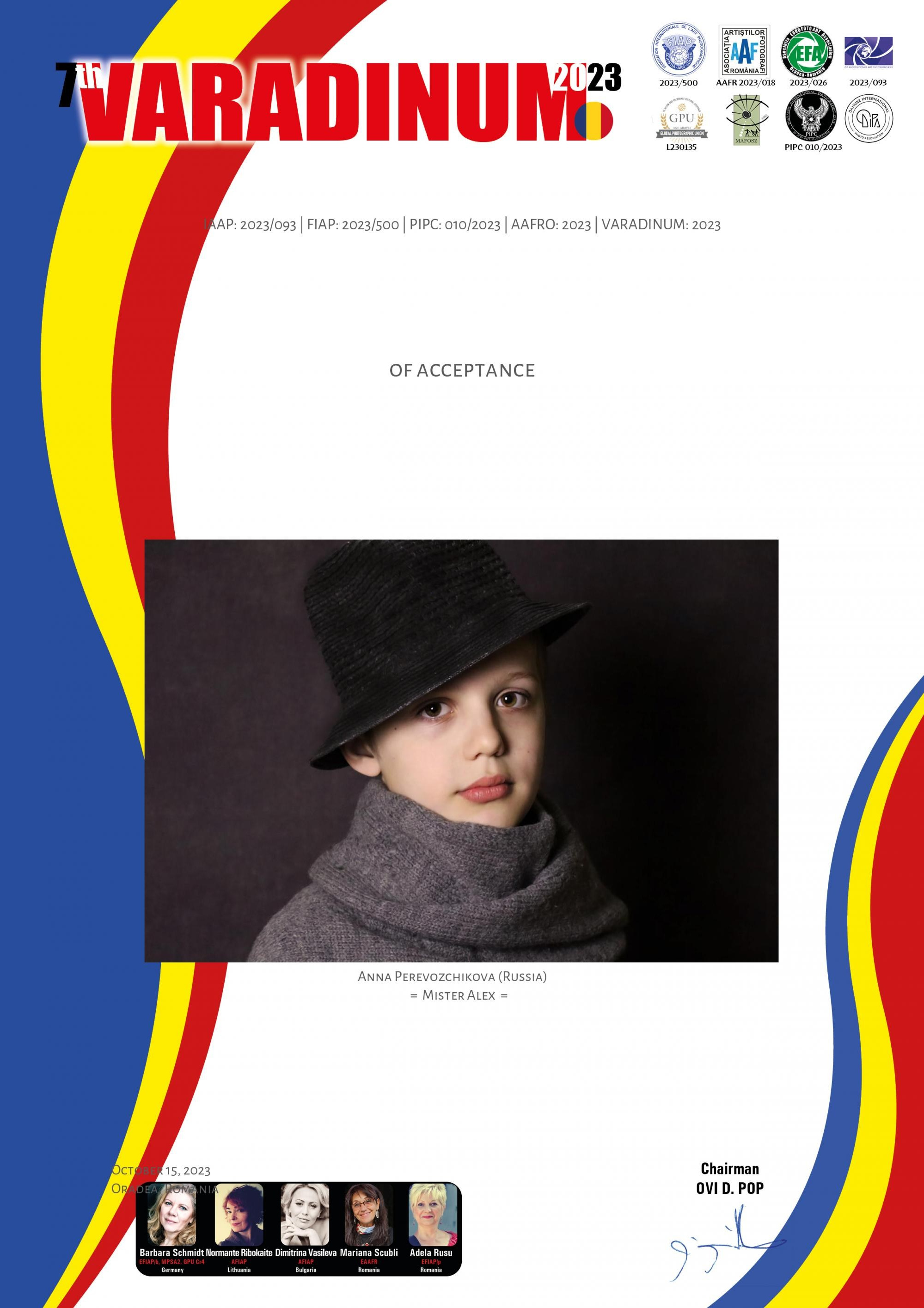 IAAP Gold Medal, ART PHOTOGRAPHIC SALON «VARADINUM» ORADEA — ROMANIA 2023. Семейный и детский фотограф в Буэнос-Айресе Перевозчикова Анна Fotógrafa de familia y niños en Buenos Aires Perevozchikova Anna