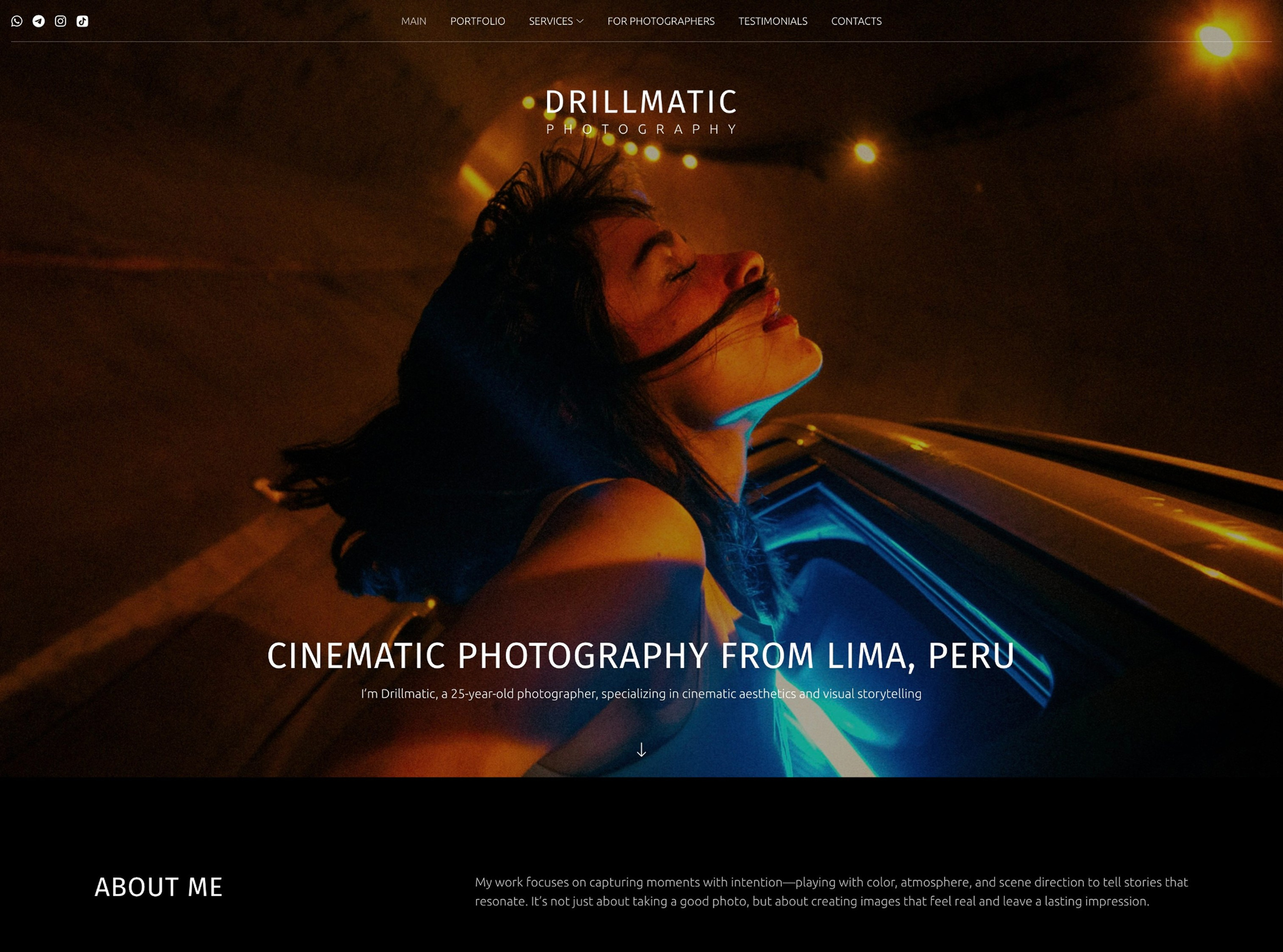 Примеры сайтов фотографов на платформе Wfolio