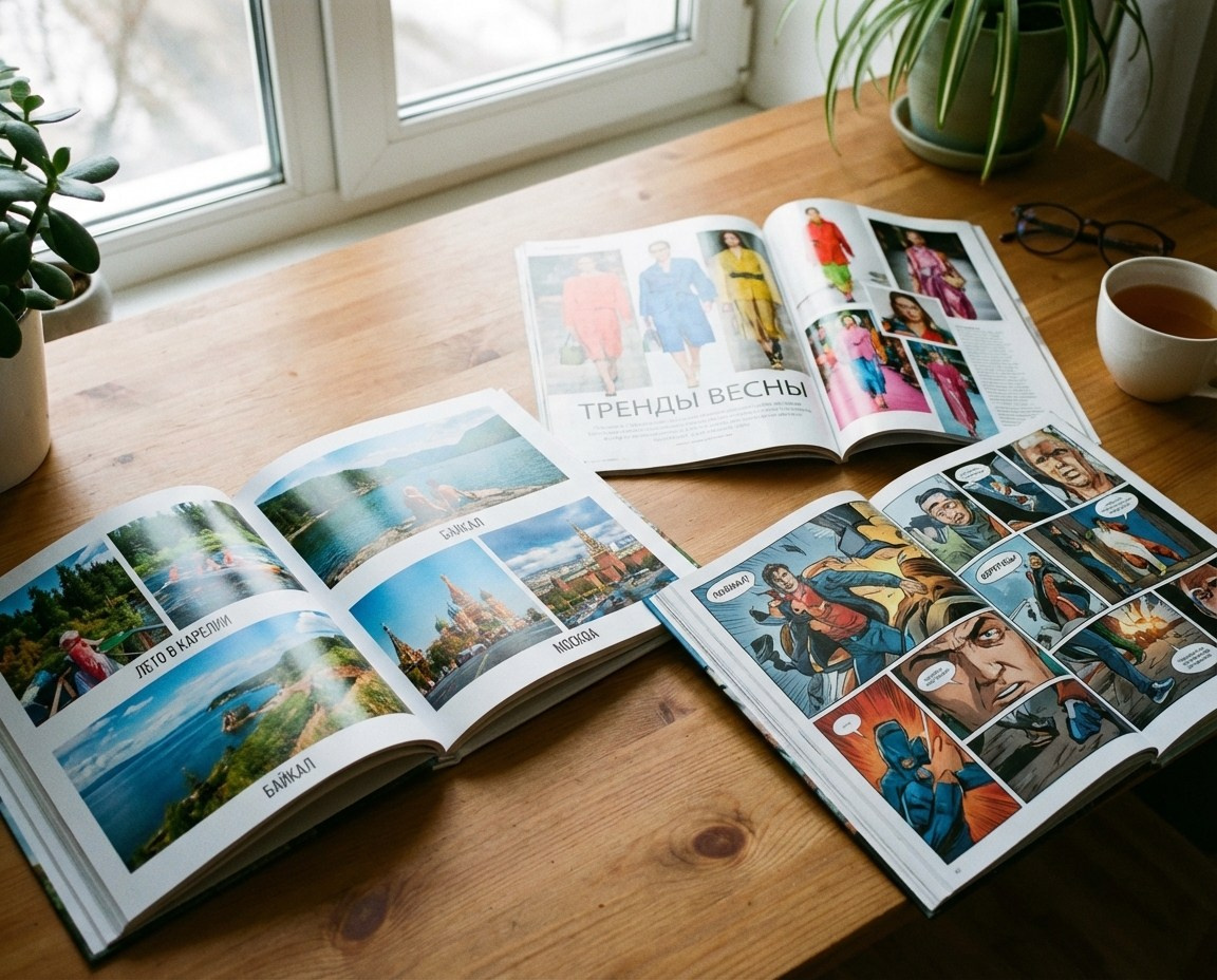 Фотокниги, комиксы и журналы на заказ | POP-UP, Екатеринбург. Фото + нейро — студия «POP-UP»