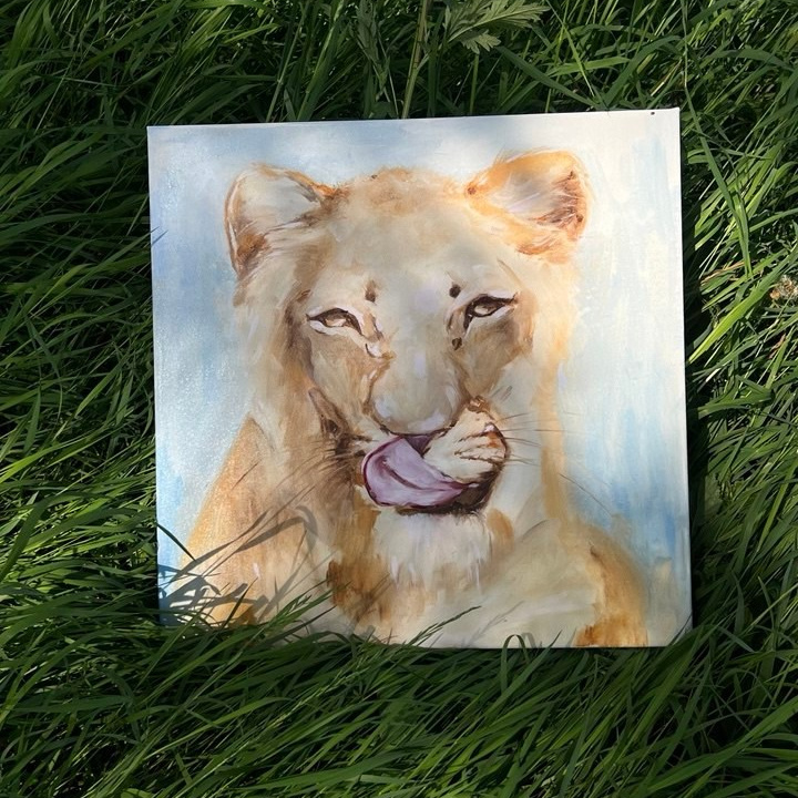 Арина Кузнецова художник фотограф интуитивная живопись серия картин Лев посредник бога 