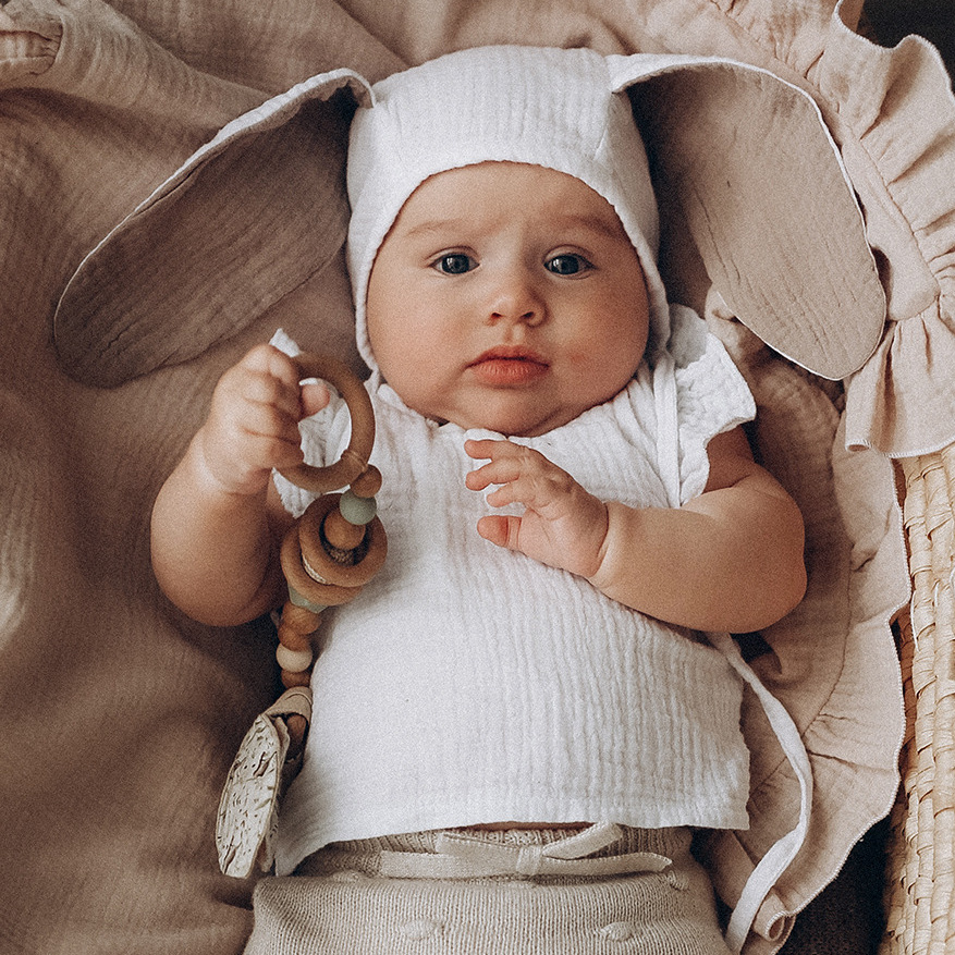 025 Блузка с рукавами-крылышками. Эко-одежда для детей