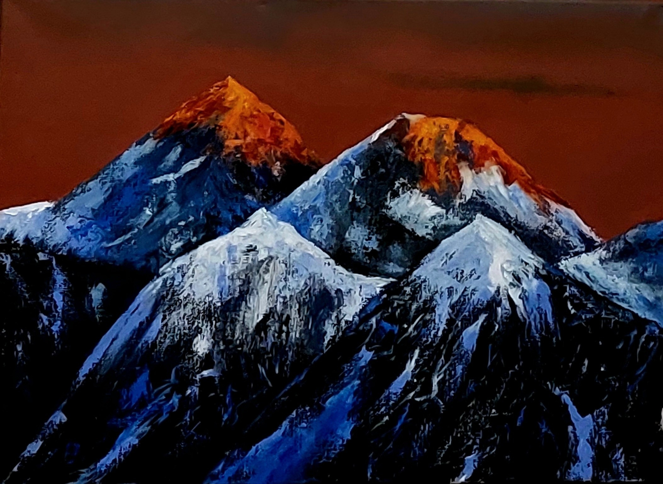 картины, интерьерные картины, масло, горы,  природа, живопись,  акрил