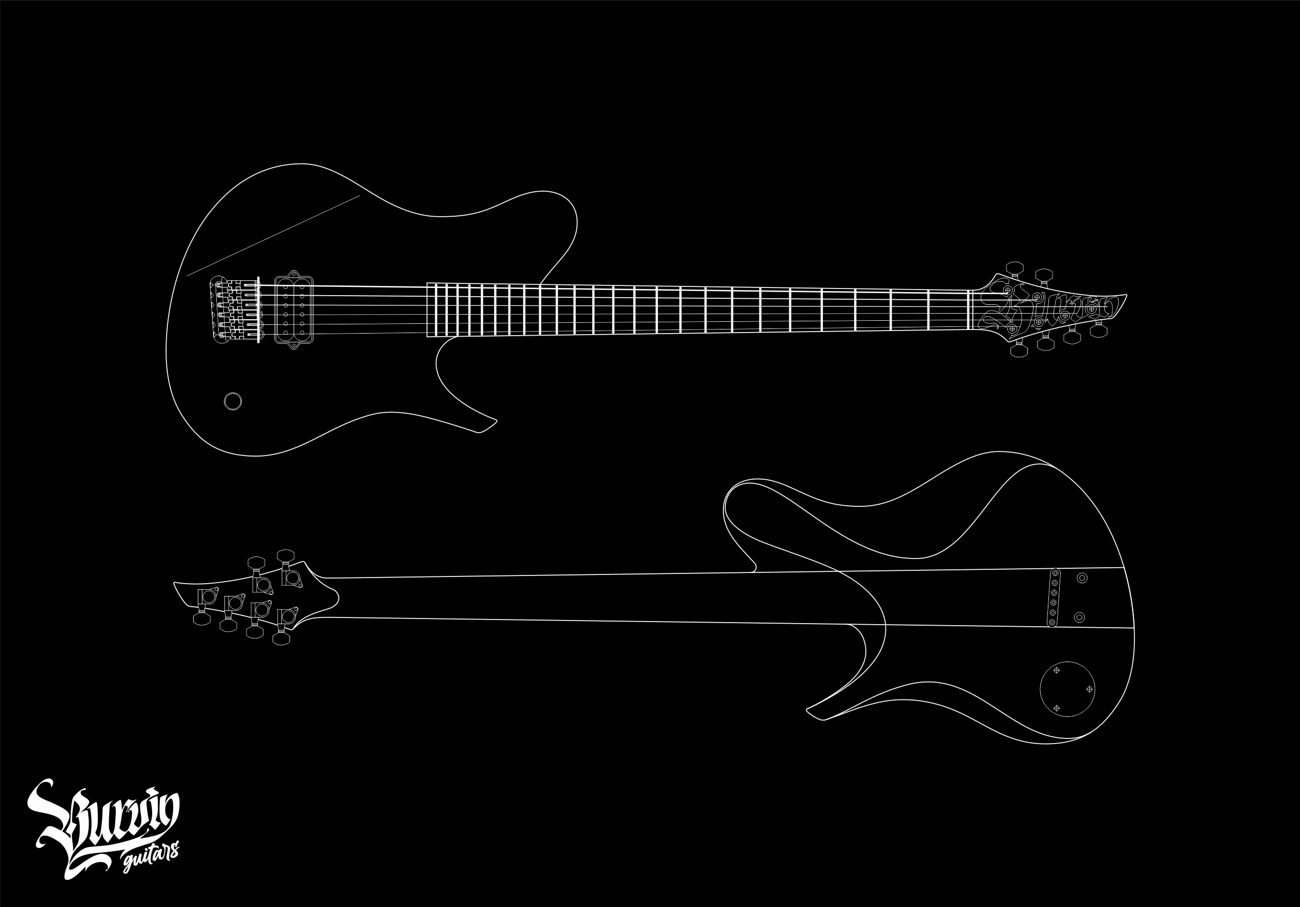 032 ZLAYA SOBAKA. Master of making guitars and basses to order