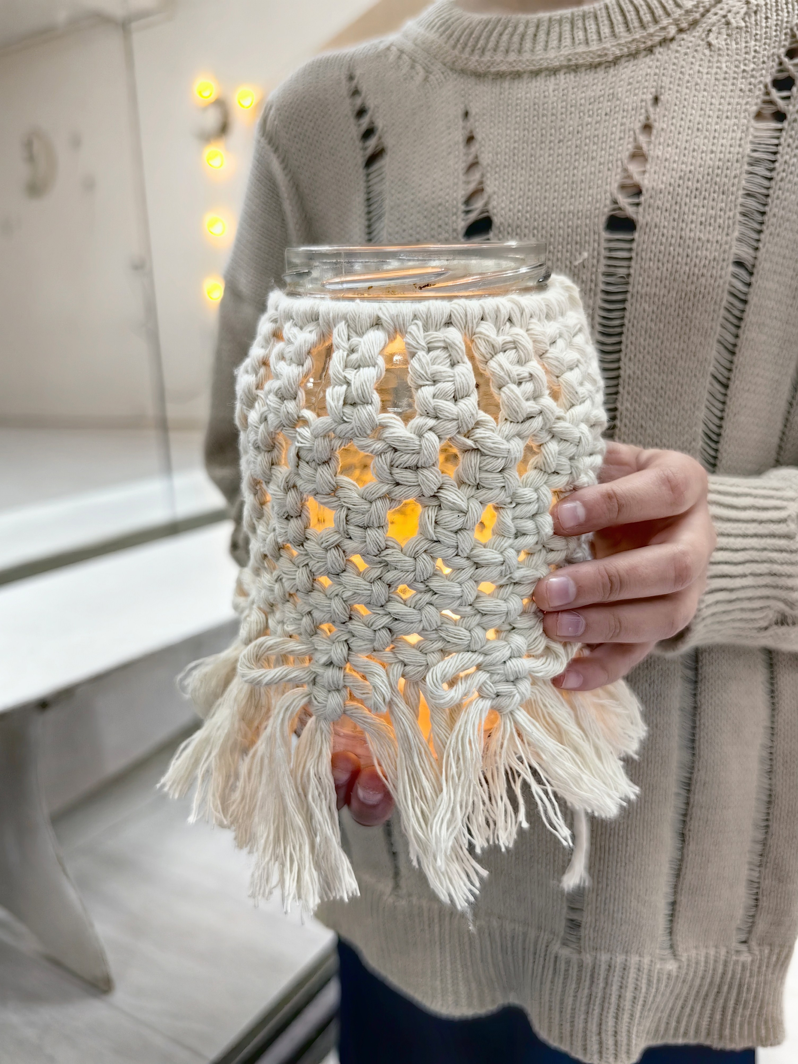 Подсвечник в технике макраме своими руками. Школа для девочек во Владивостоке — Само Совершенство