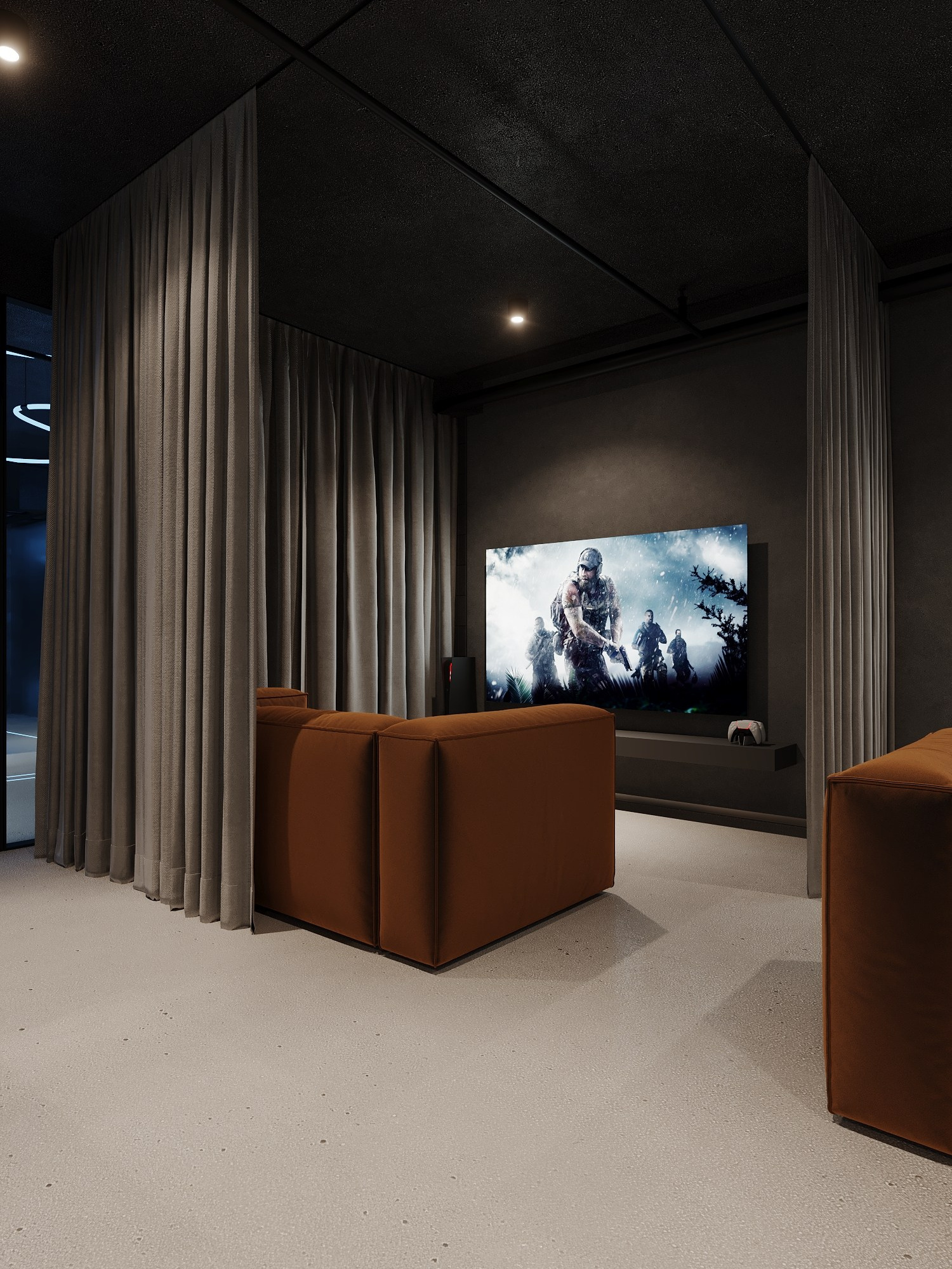 КОМПЬТЕРНЫЙ КЛУБ в КРК «ЗАРЯ» / 520 м². Rezells Architects — студия дизайна жилых и коммерческих интерьеров