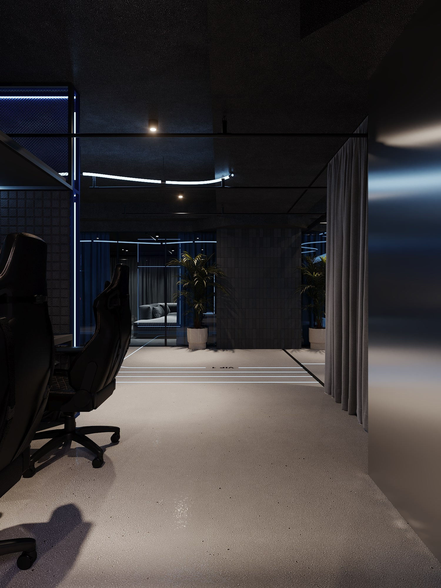 КОМПЬТЕРНЫЙ КЛУБ в КРК «ЗАРЯ» / 520 м². Rezells Architects — студия дизайна жилых и коммерческих интерьеров