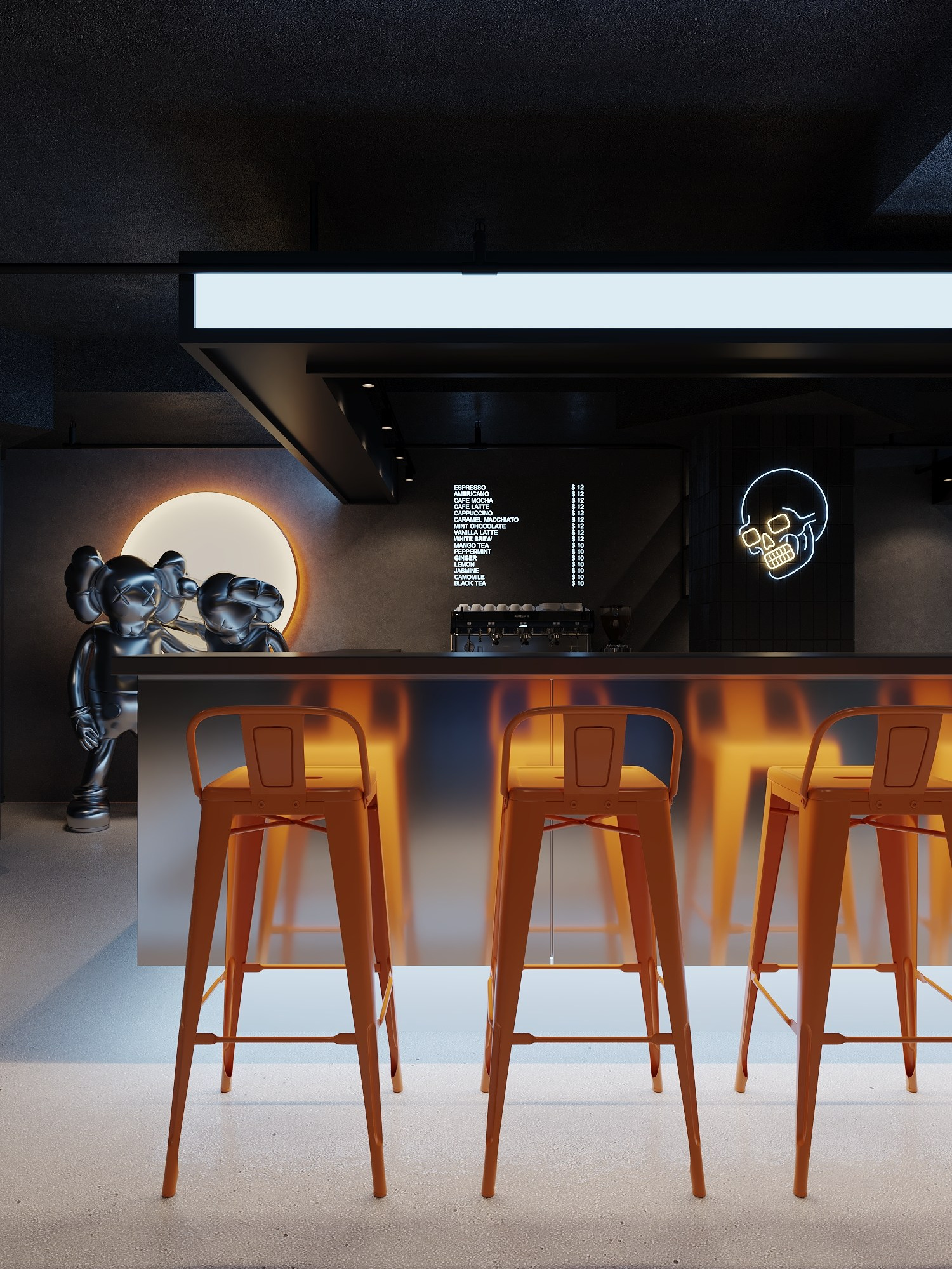 КОМПЬТЕРНЫЙ КЛУБ в КРК «ЗАРЯ» / 520 м². Rezells Architects — студия дизайна жилых и коммерческих интерьеров